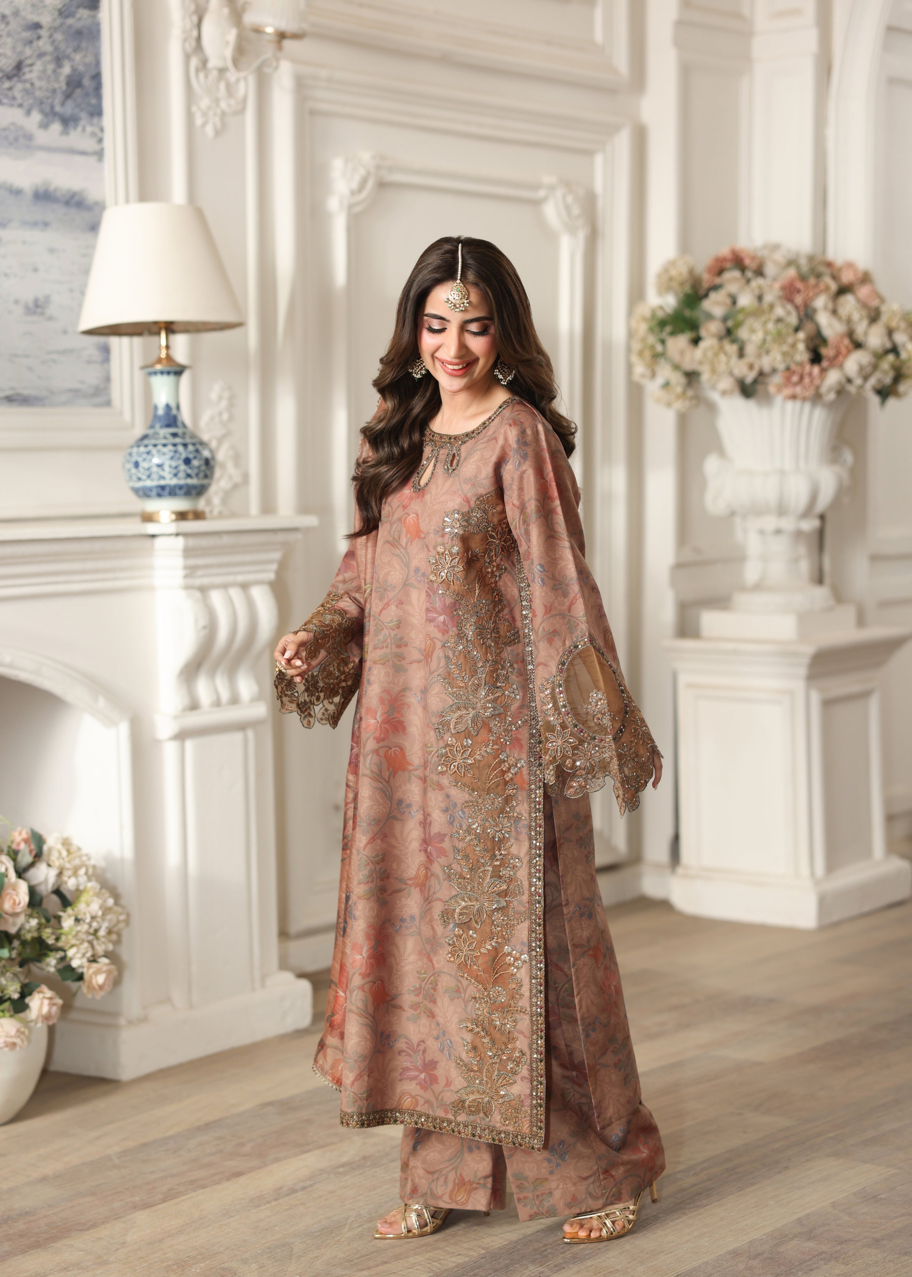 viscose Kurta Set in Pink