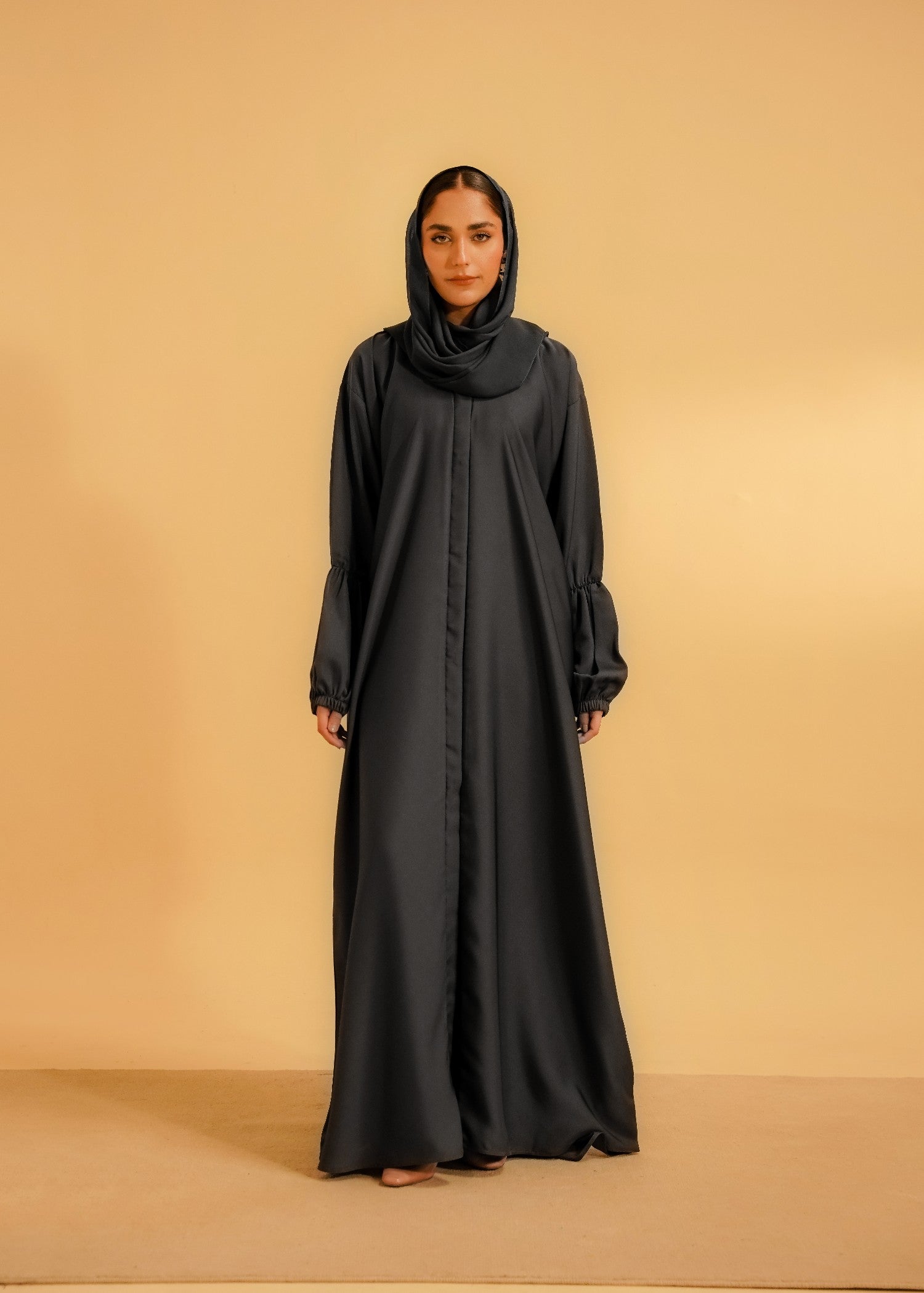 nidha Abaya in Graphite