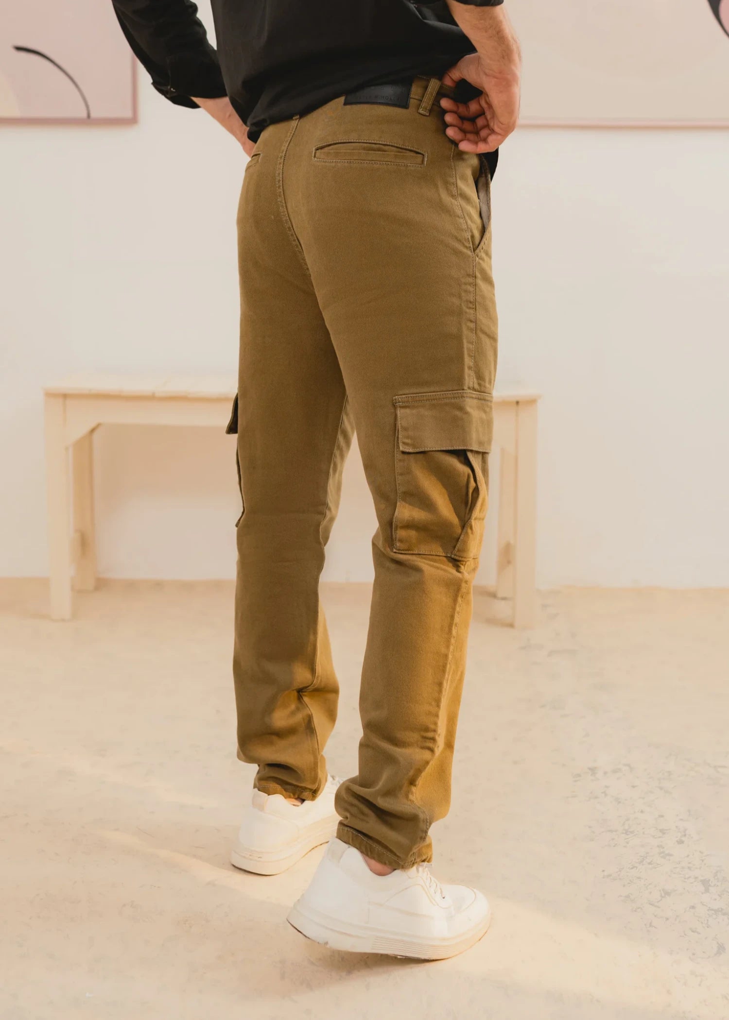 stretch denim Jeans in Olive green