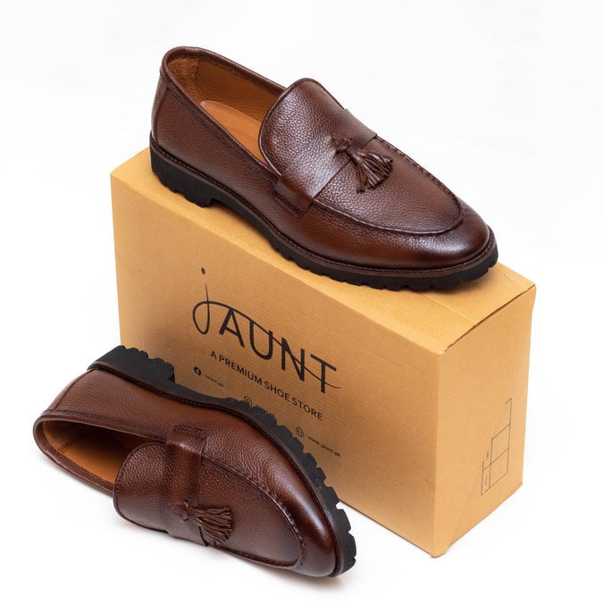 Loafers in Brown by - High Quality Women Loafers XJT5535