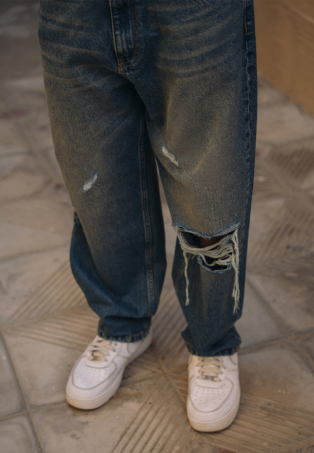 stretch denim Jeans in Dark blue by The Denim Company