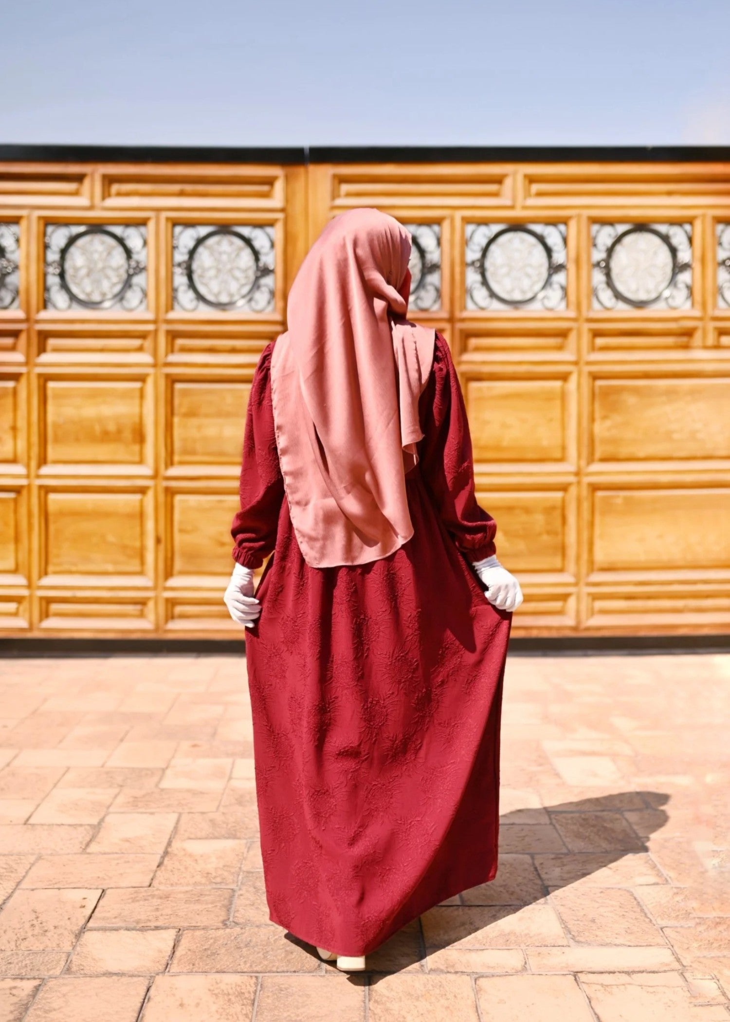 crepe Maxi in Red