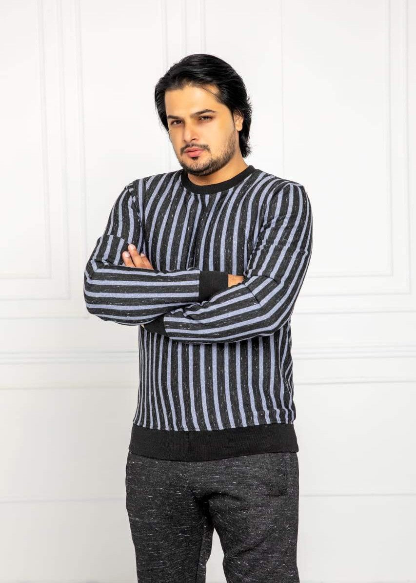 single jersey knit Sweatshirt in Black