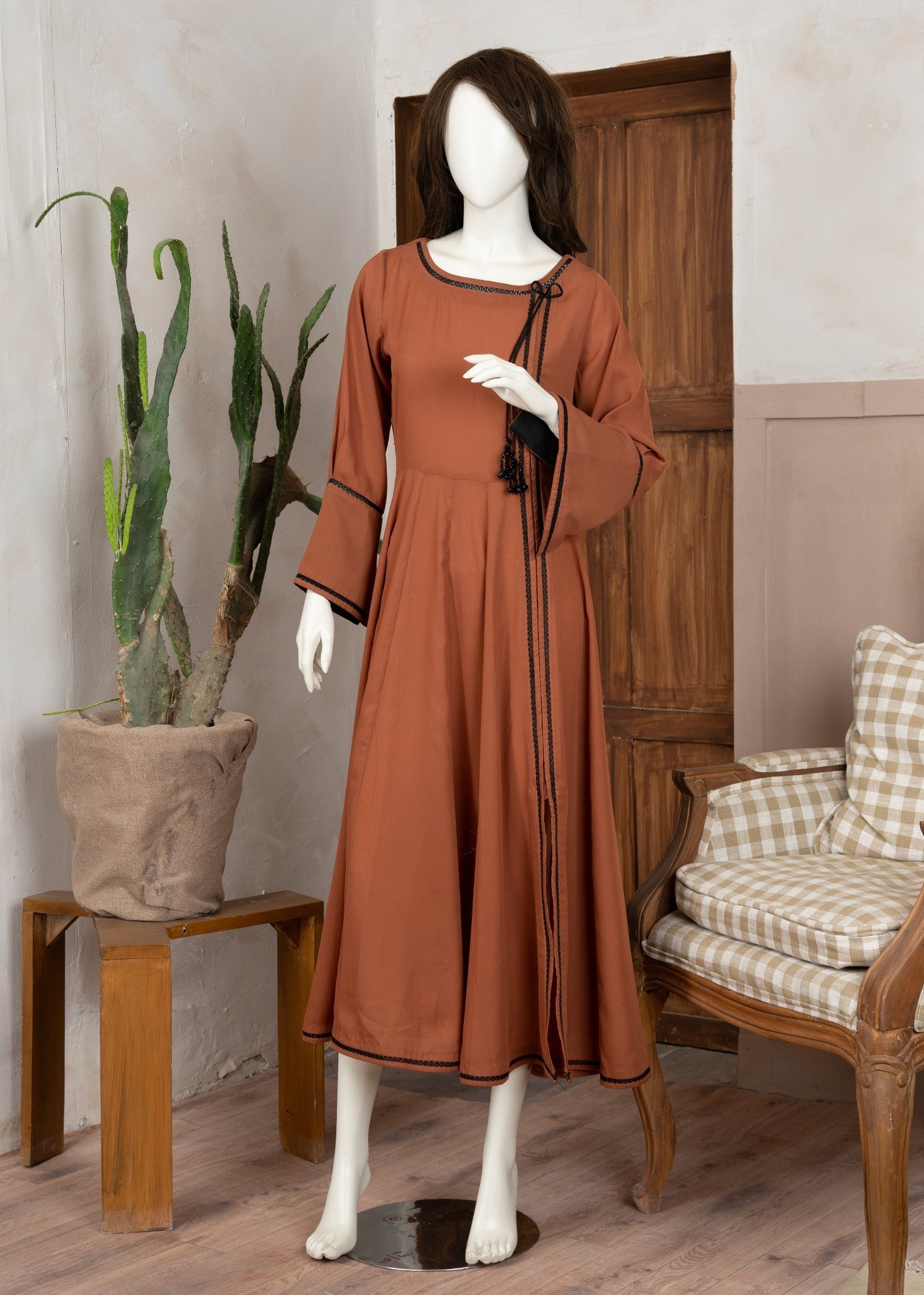 georgette Maxi in Rustic brown
