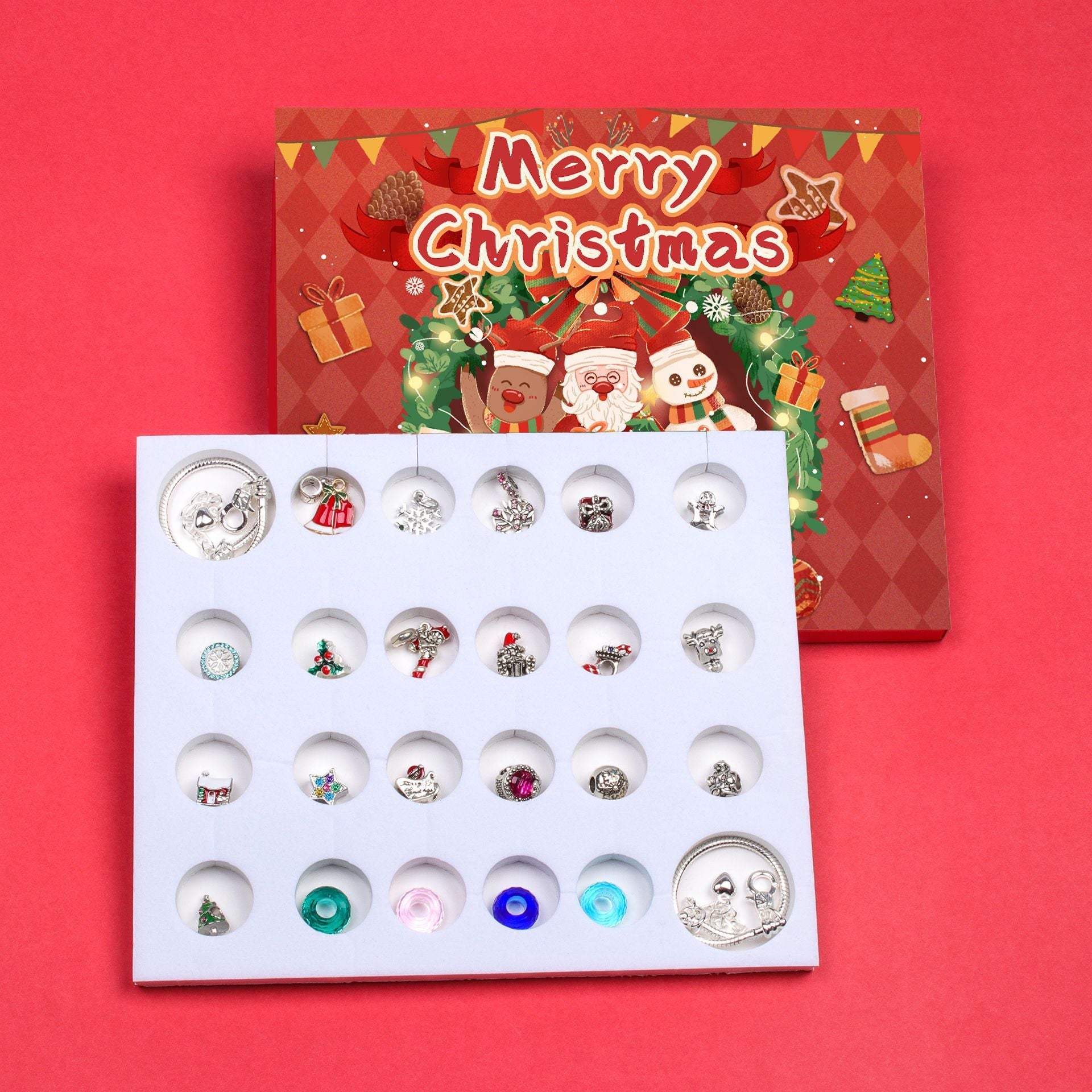 24 Grid Christmas Elk Blind Box Bracelet Suit