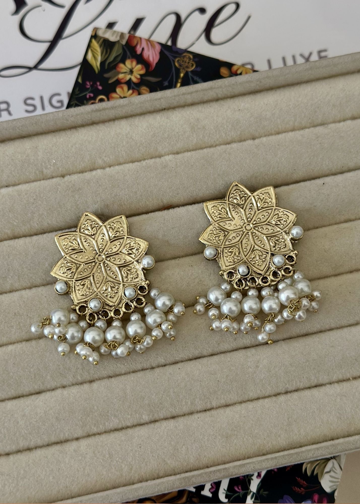 Earrings in Gold Color by - Trendy Women Earrings ICQ5408