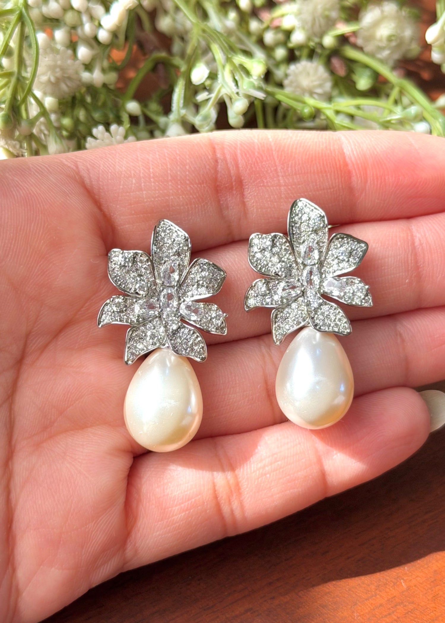 Earrings in Silver Color by - Trendy Women Earrings DKH4655