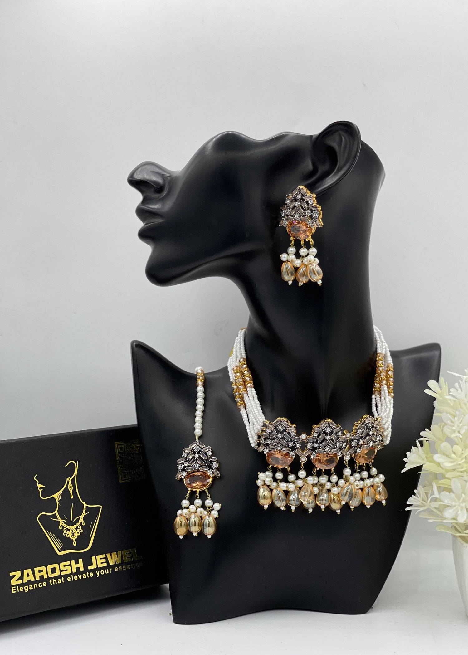 Choker in Champagne Color by - Trendy Women Choker RYS0793
