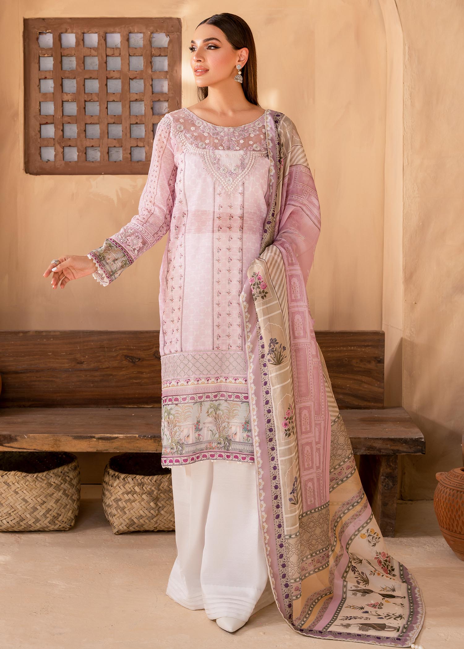 nylon Unstitched in Mauve pink
