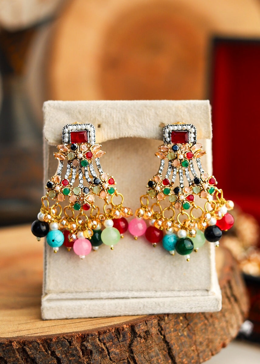 Earrings in Multi Color by - Trendy Women Earrings YYI9190
