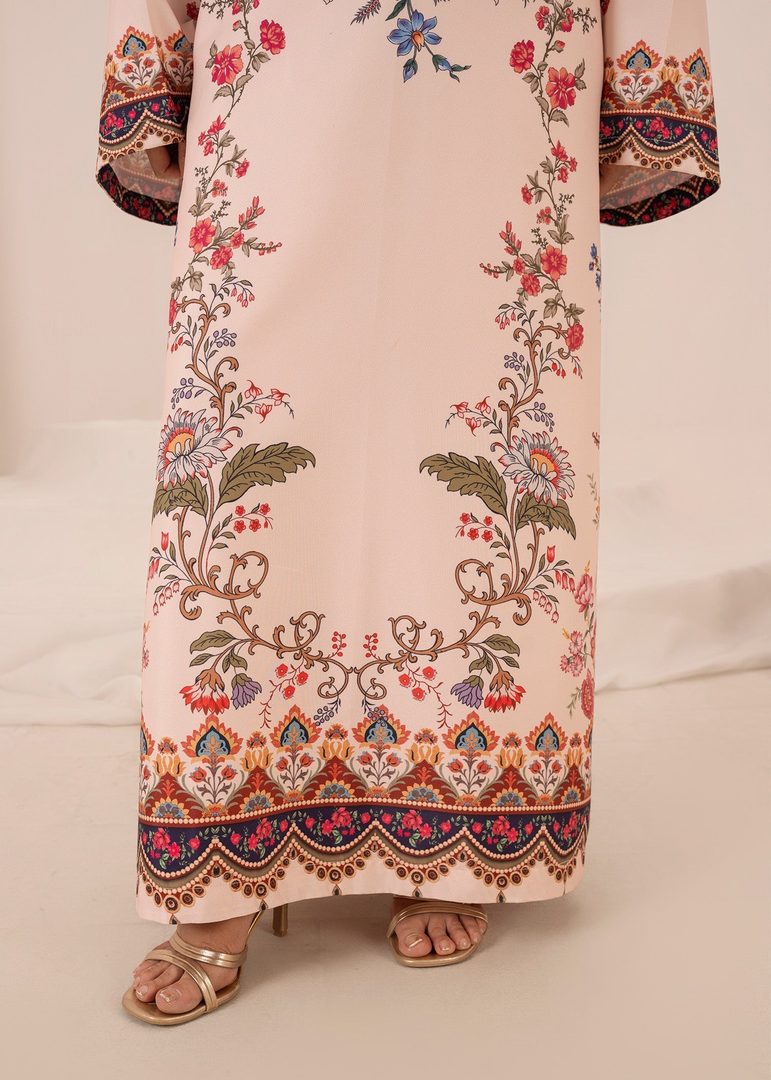 crepe Kurta Set in Light pink