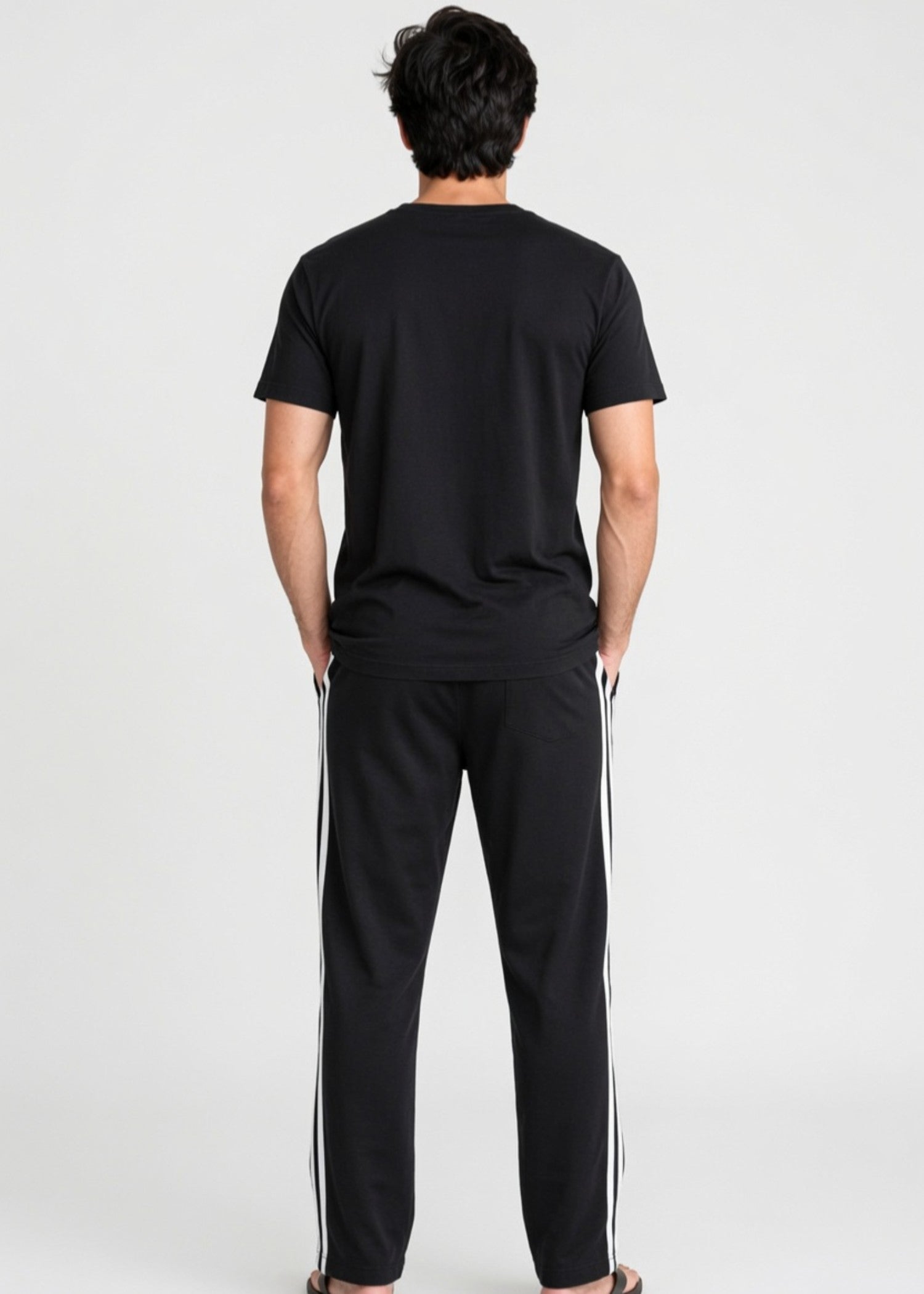 cotton jersey Tracksuit in Black