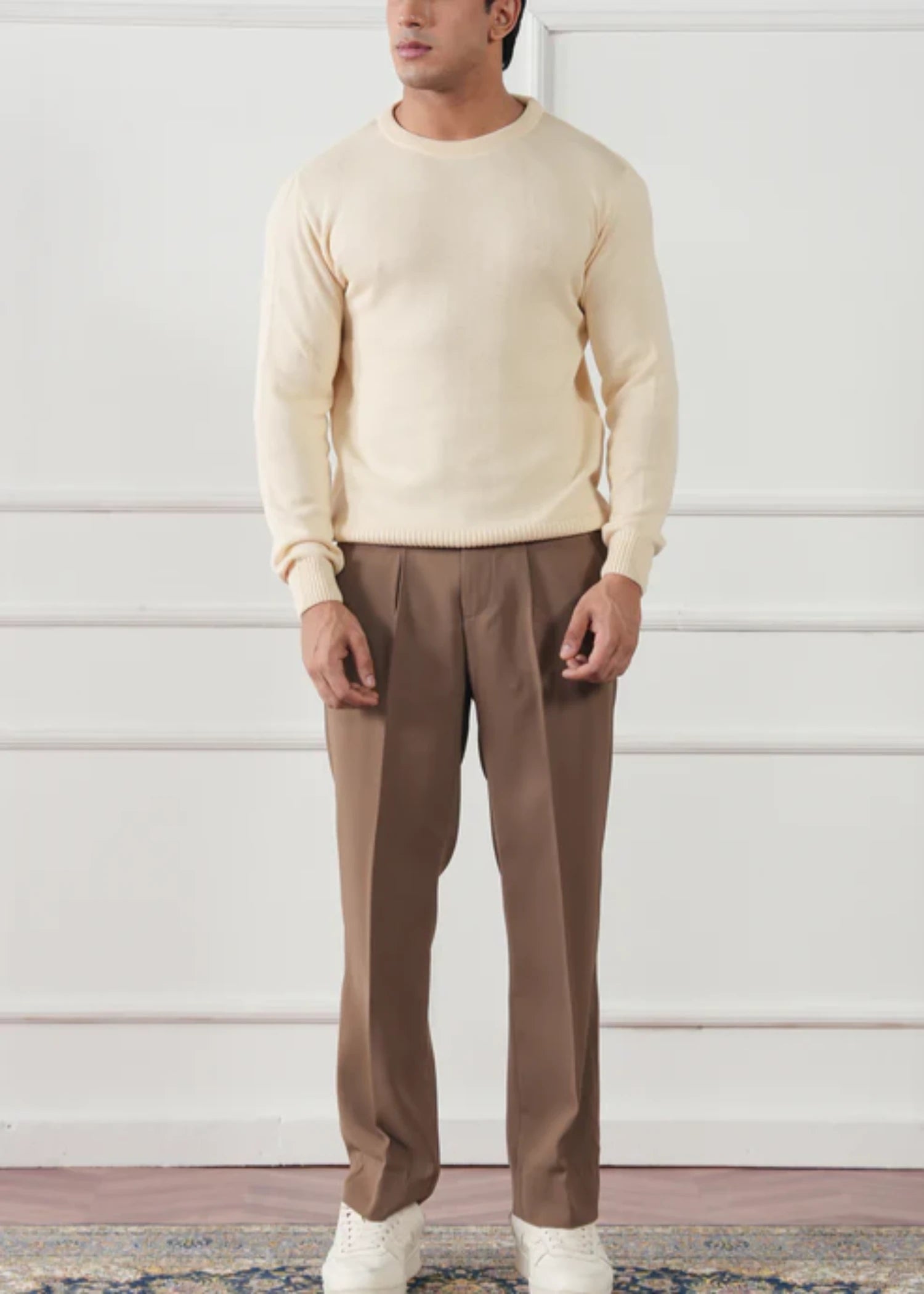 cotton Sweater in Cream