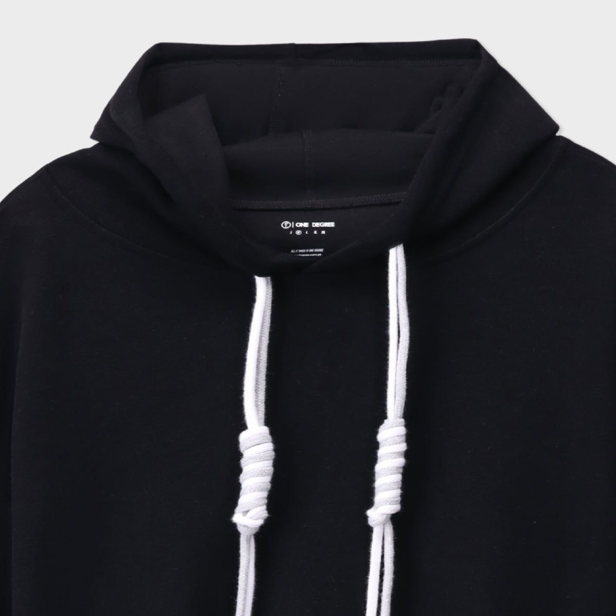 polycotton Hoodie in Charcoal black