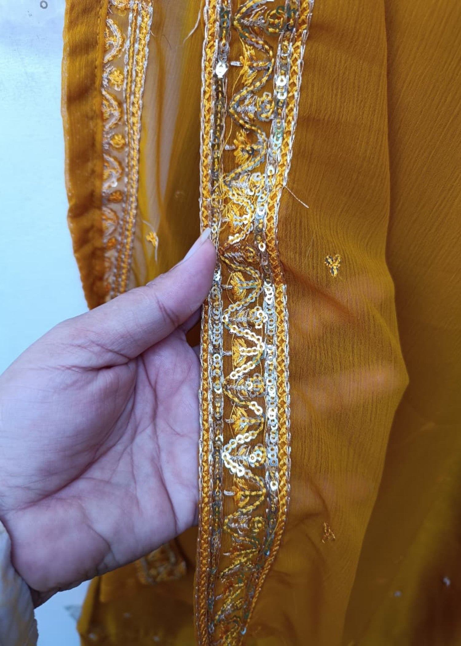 raw silk Maxi in Honey
