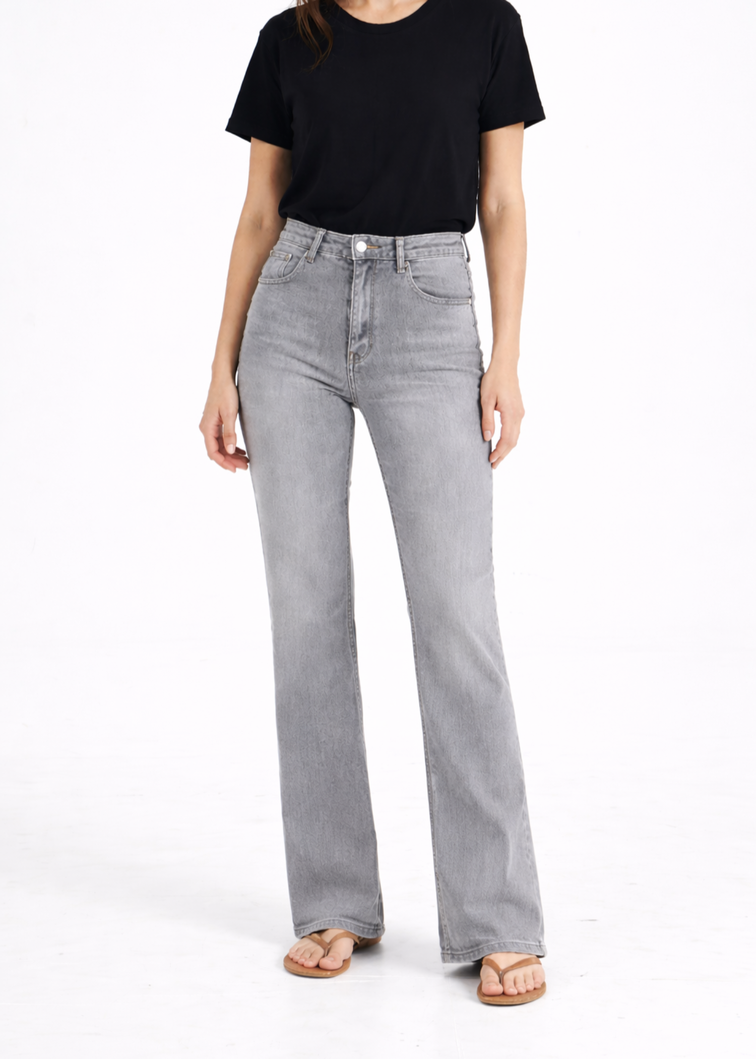cotton Jeans in Ash grey