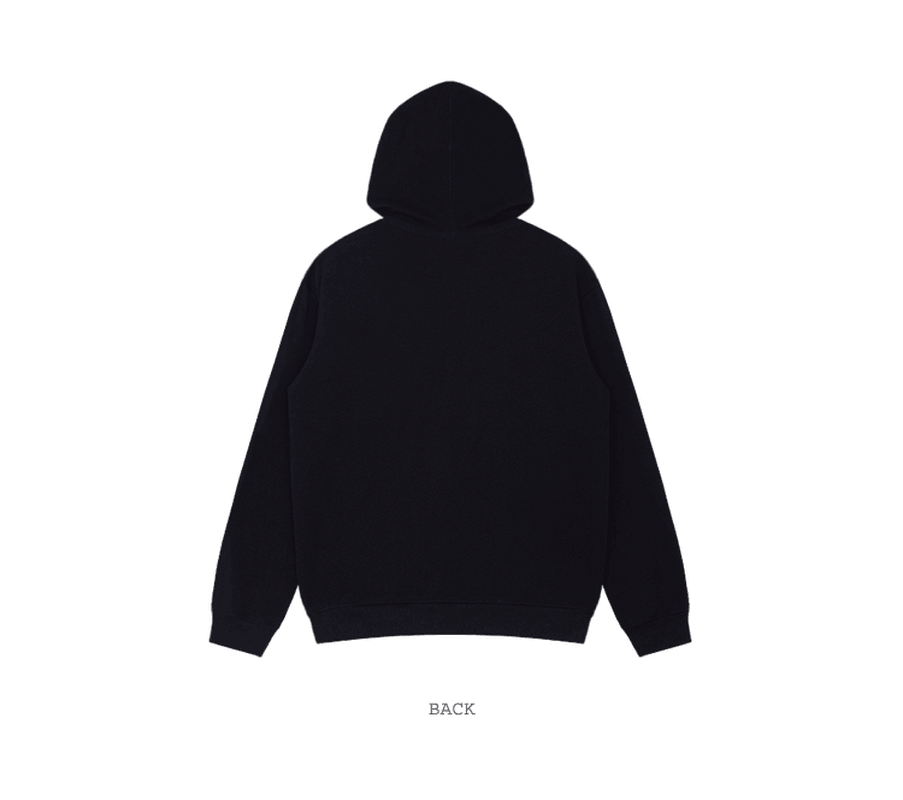 Retro Font European and American Style plus Velvet Hooded Pullover Street Fried Sweater