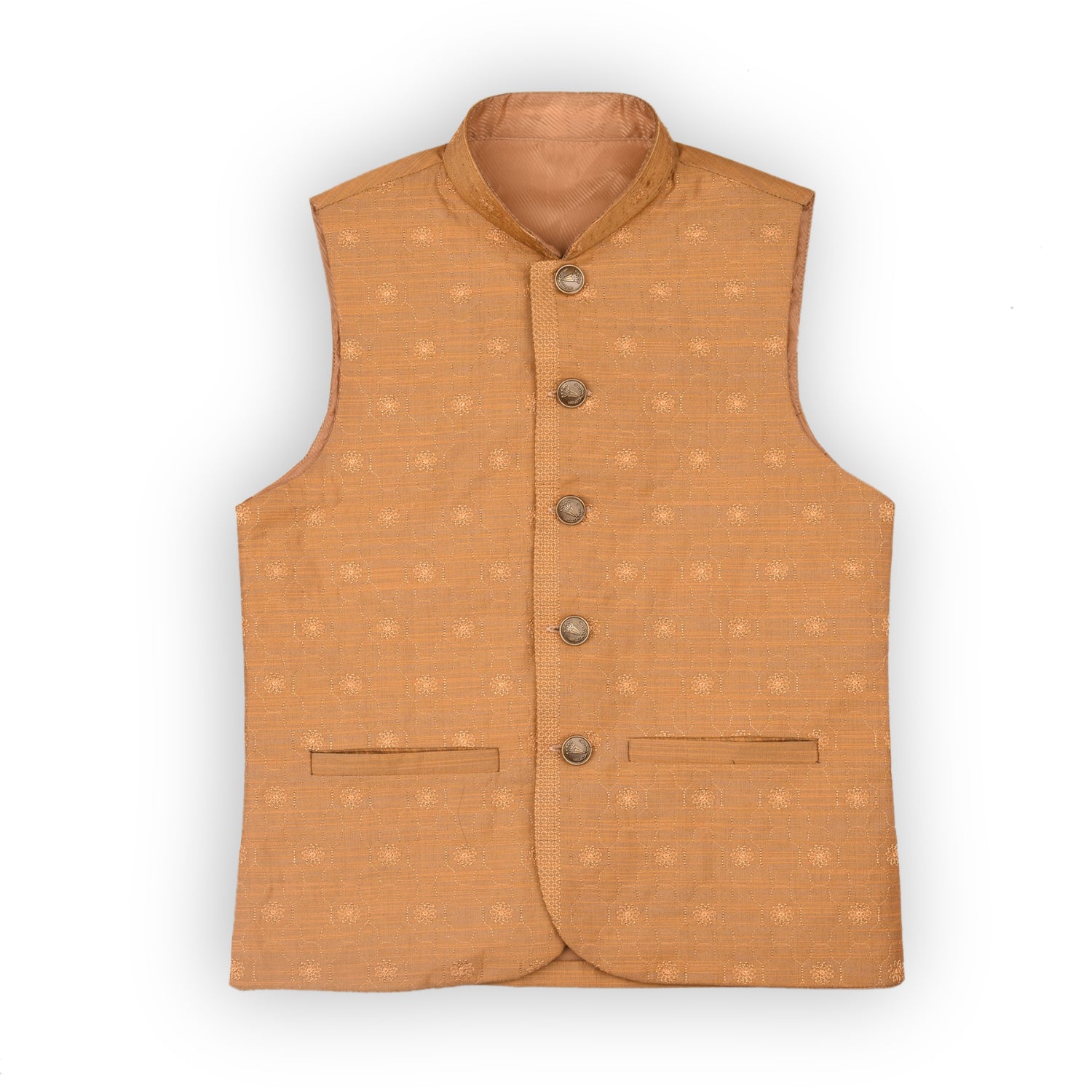 raw silk Waistcoat in Yellow