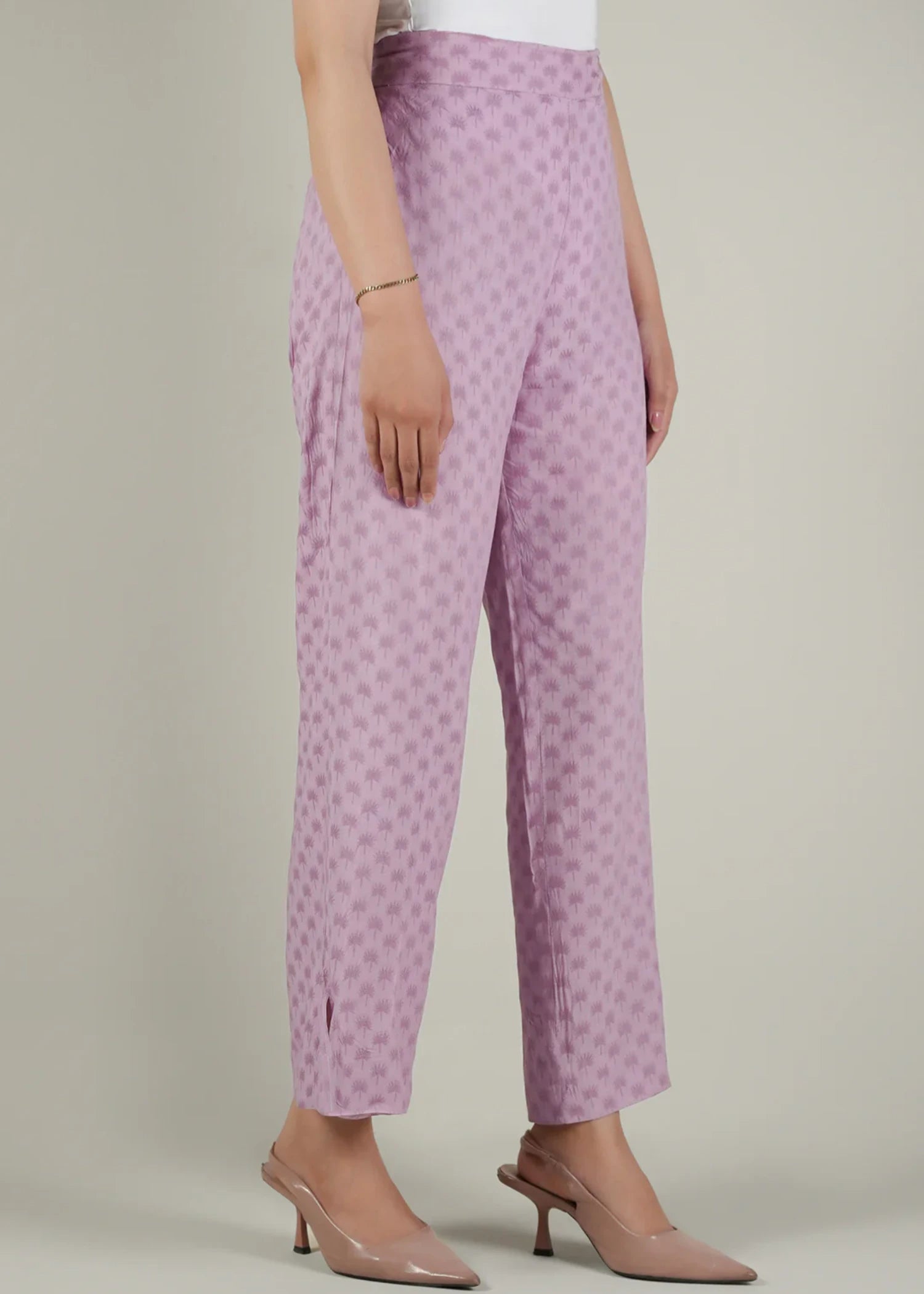 jacquard Pants in Lilac