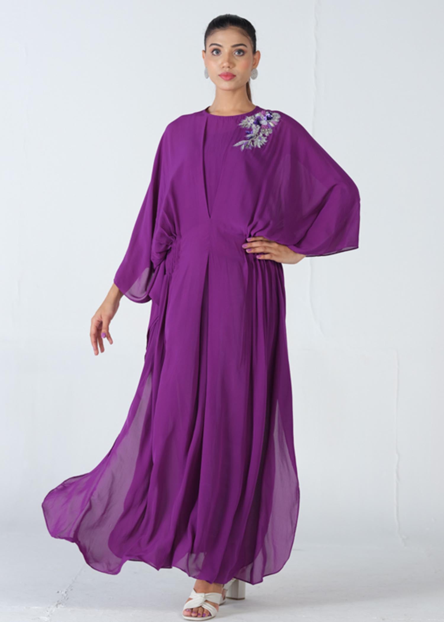 grip Kaftan in Purple