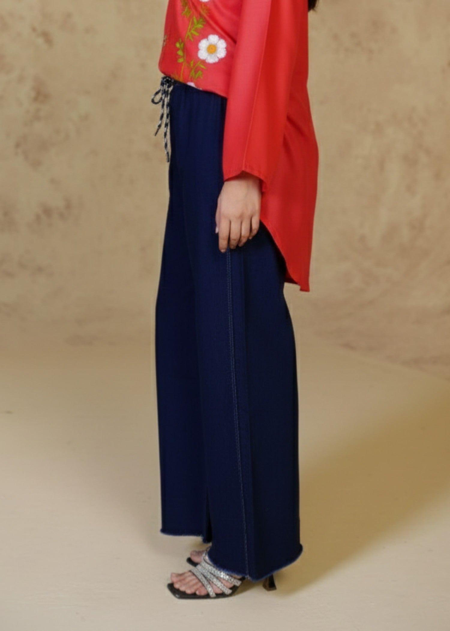 stretch denim Pants in Navy blue