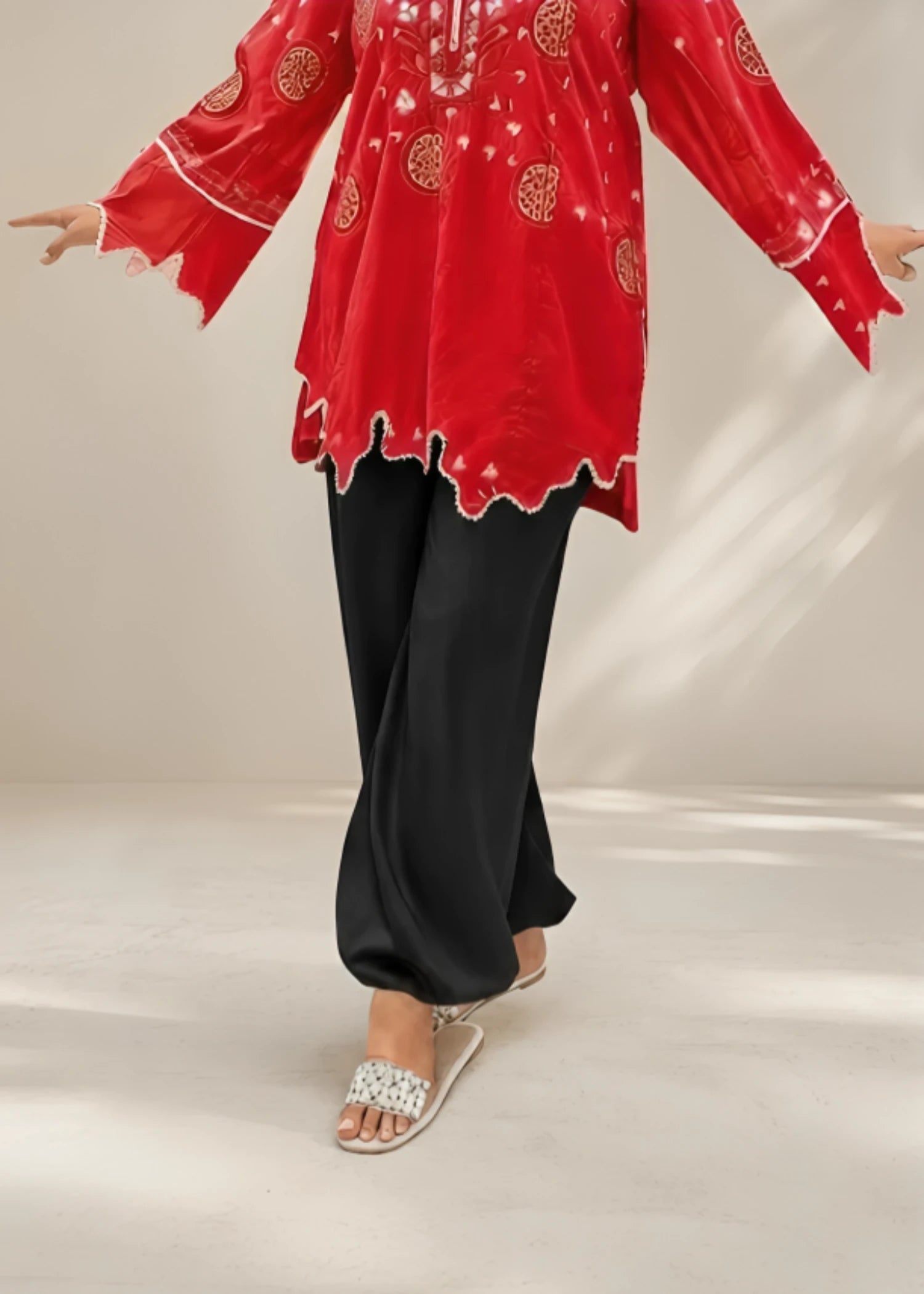 swiss lawn Shalwar in Black
