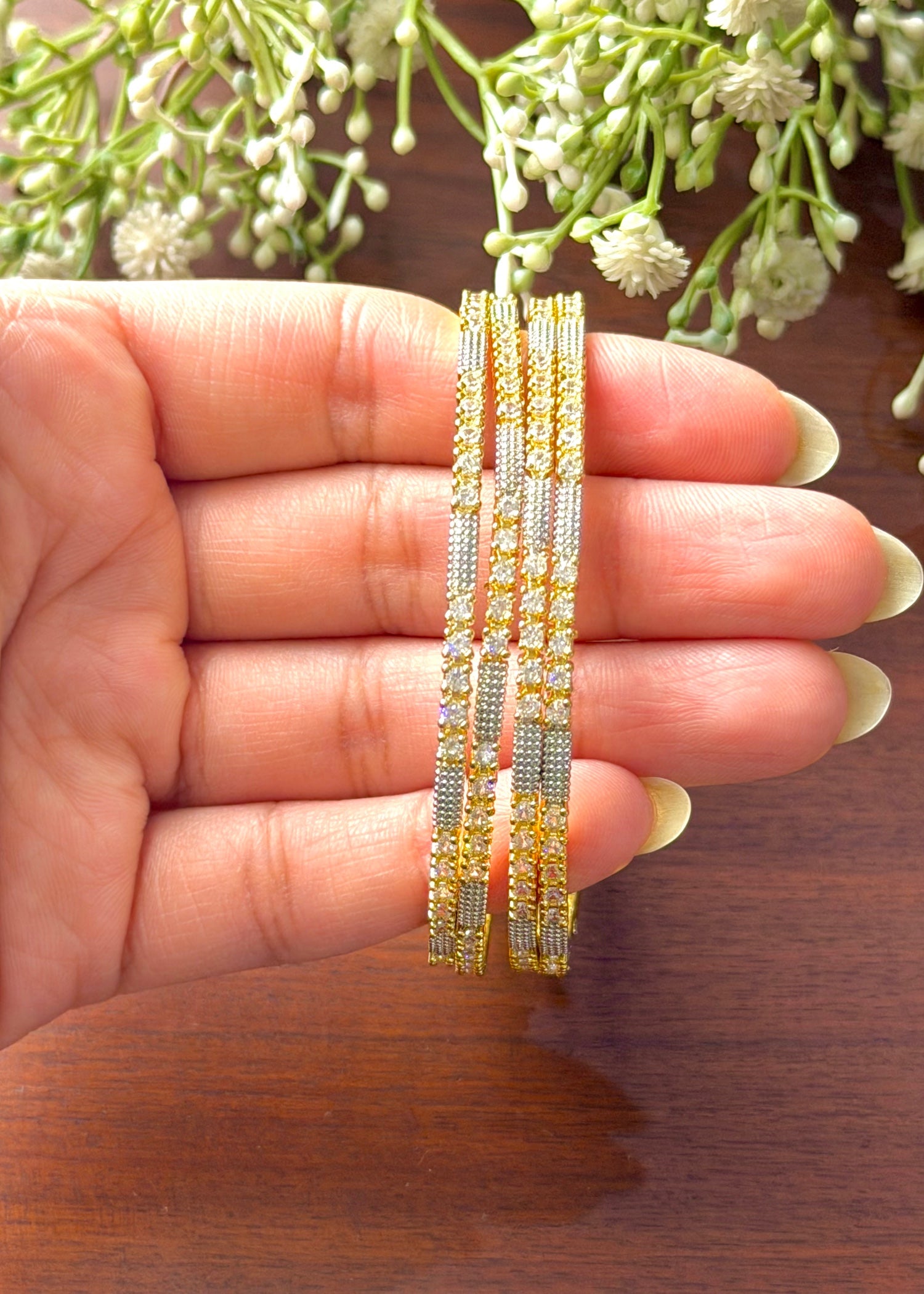 Bangles in Silver, gold Color by - Trendy Women Bangles PJA1675