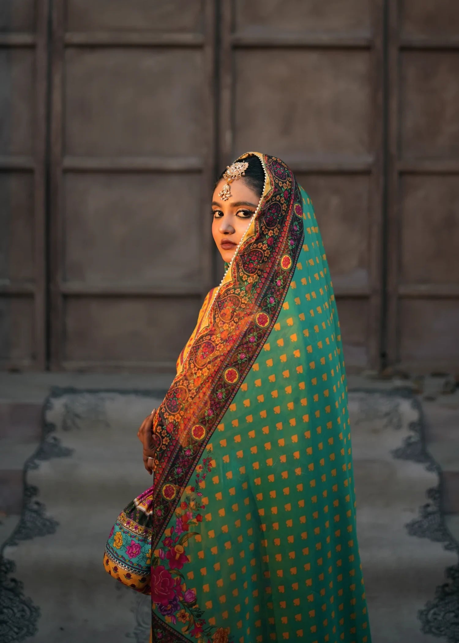 raw silk Unstitched in Mari gold