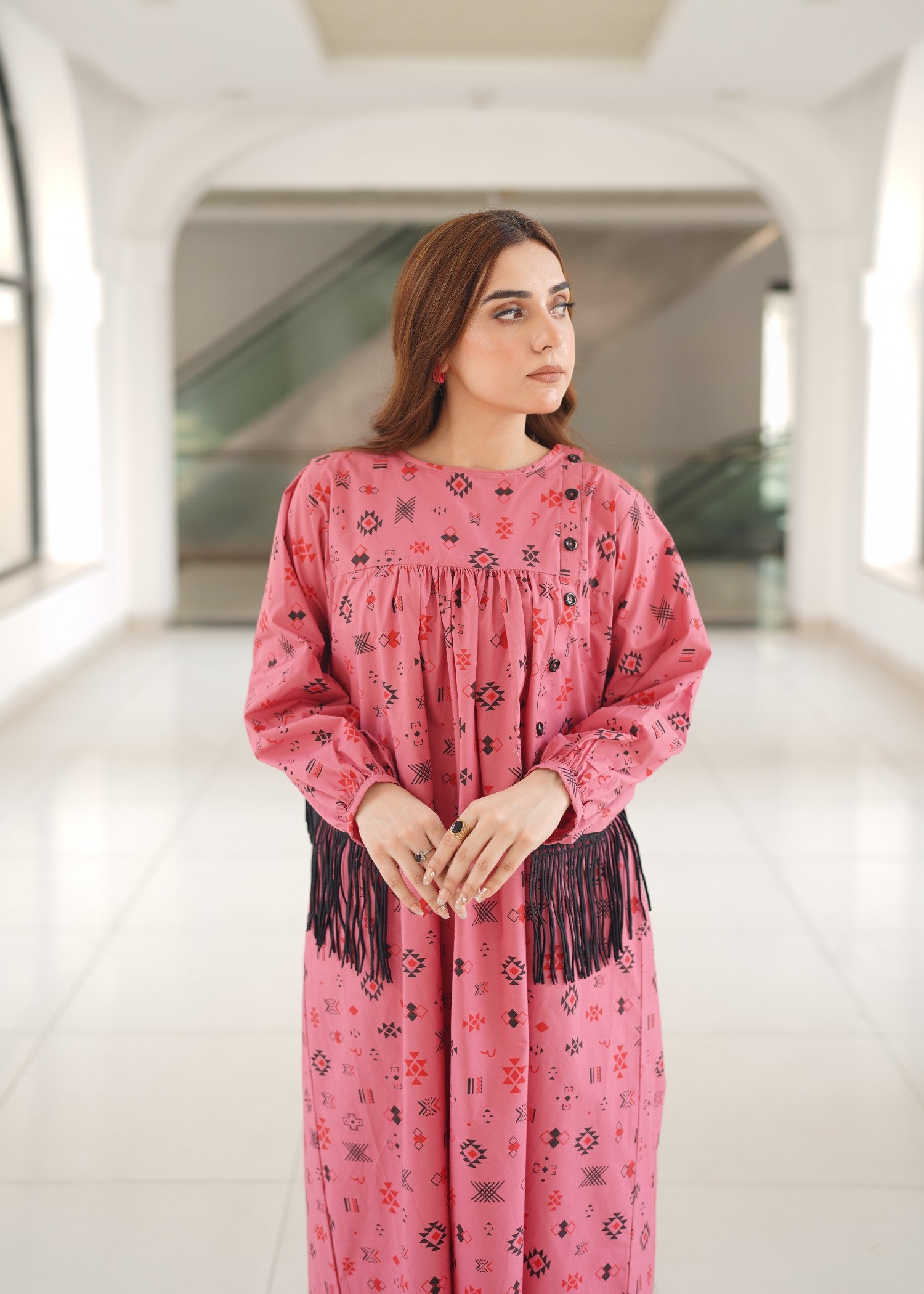 cotton Pishwas in Blush