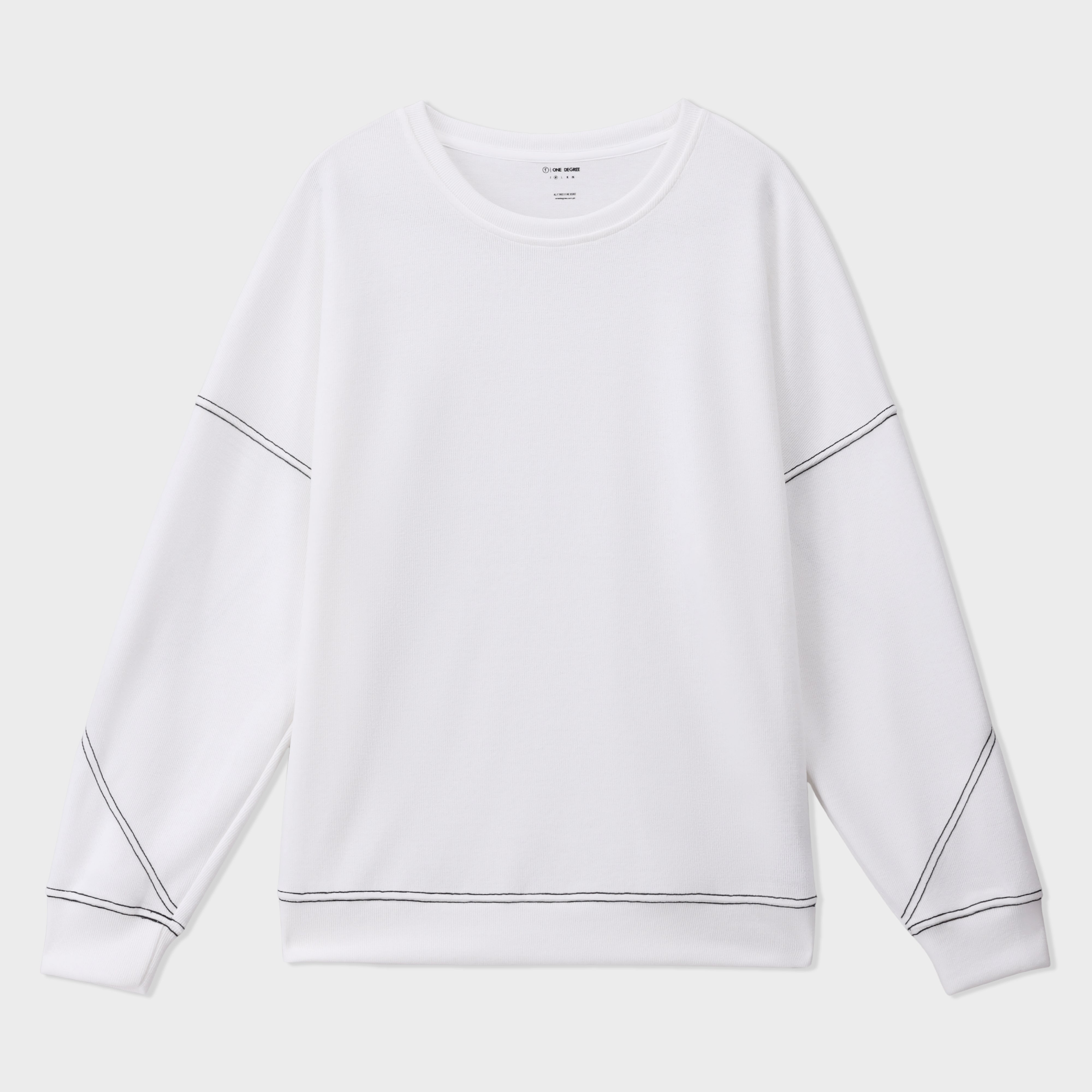 polycotton Sweatshirt in Eggshell