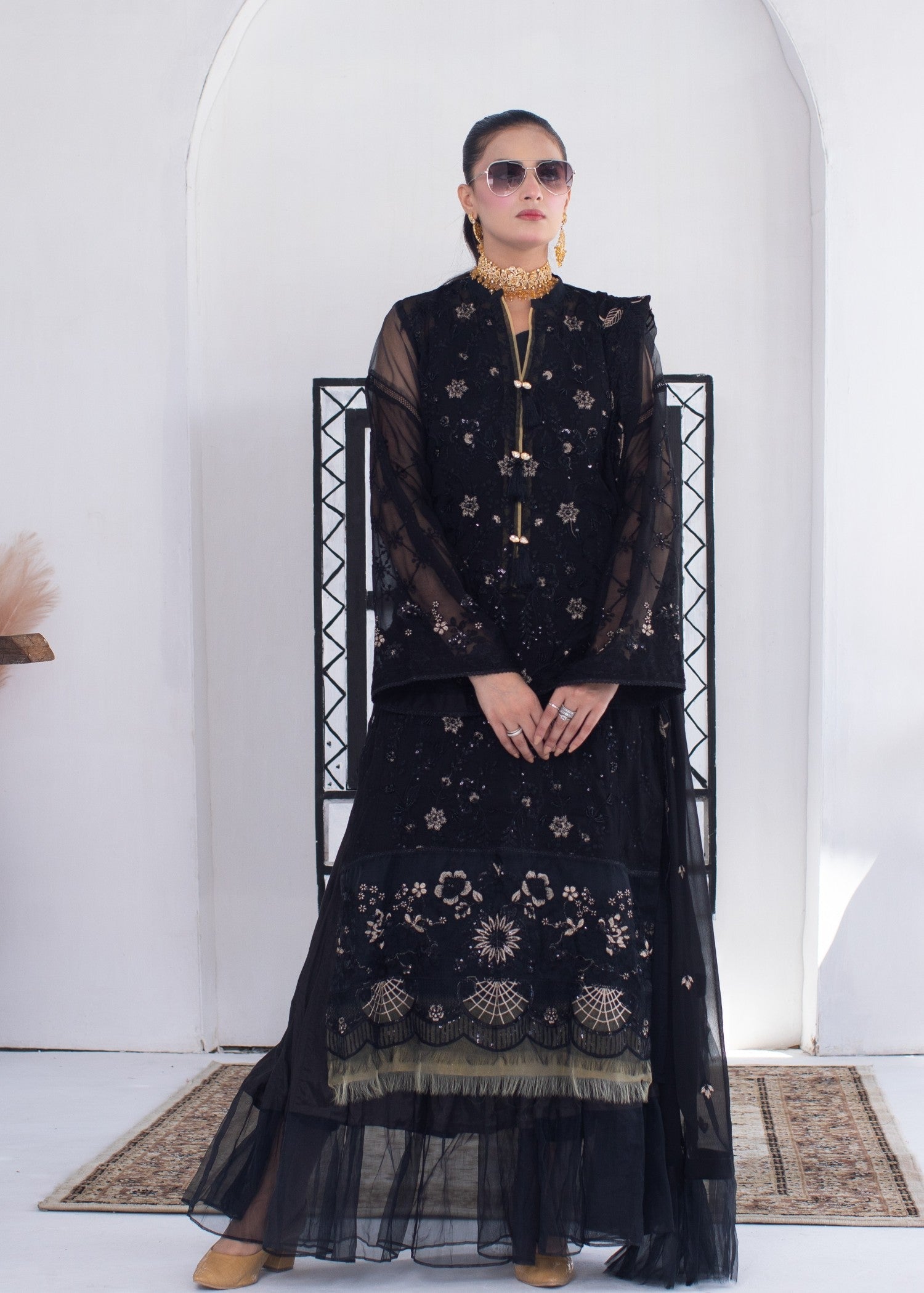 chiffon Unstitched in Black