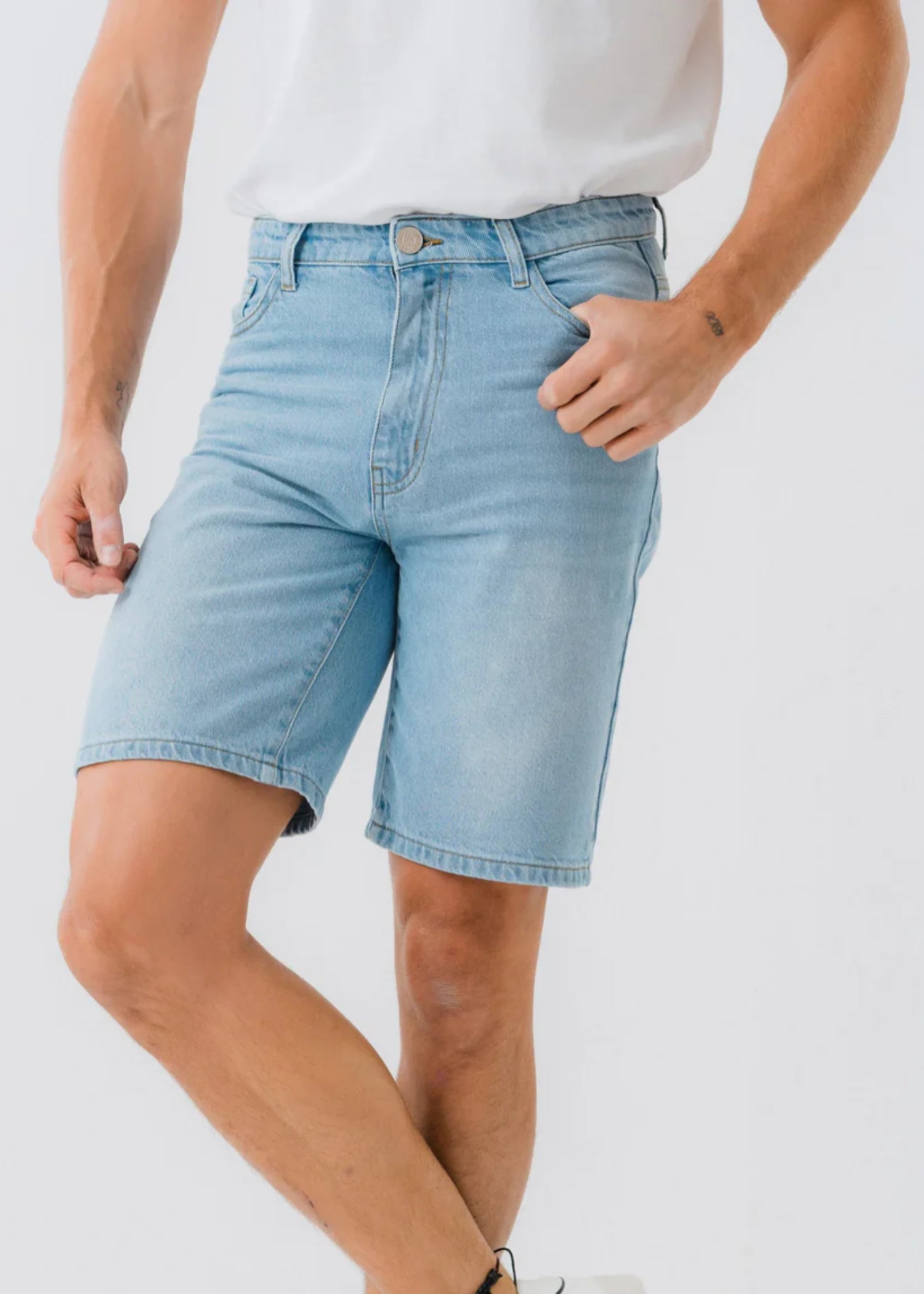 cotton Shorts in Ice blue