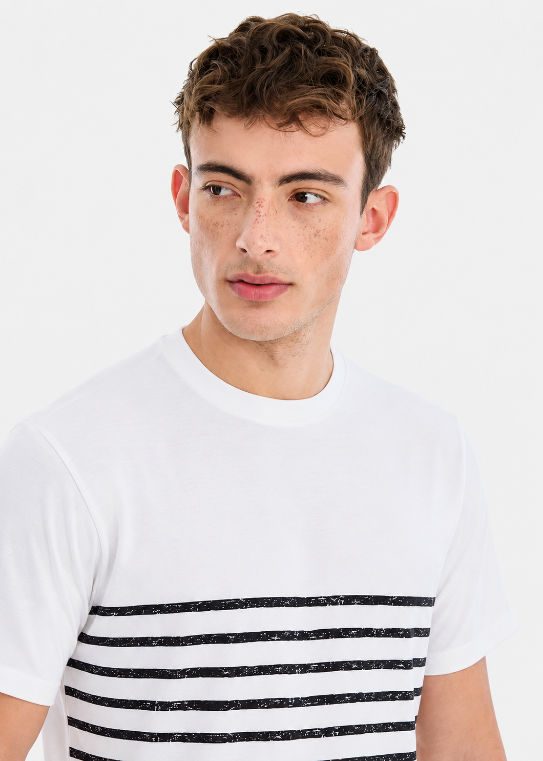 cotton T Shirt in White by Code