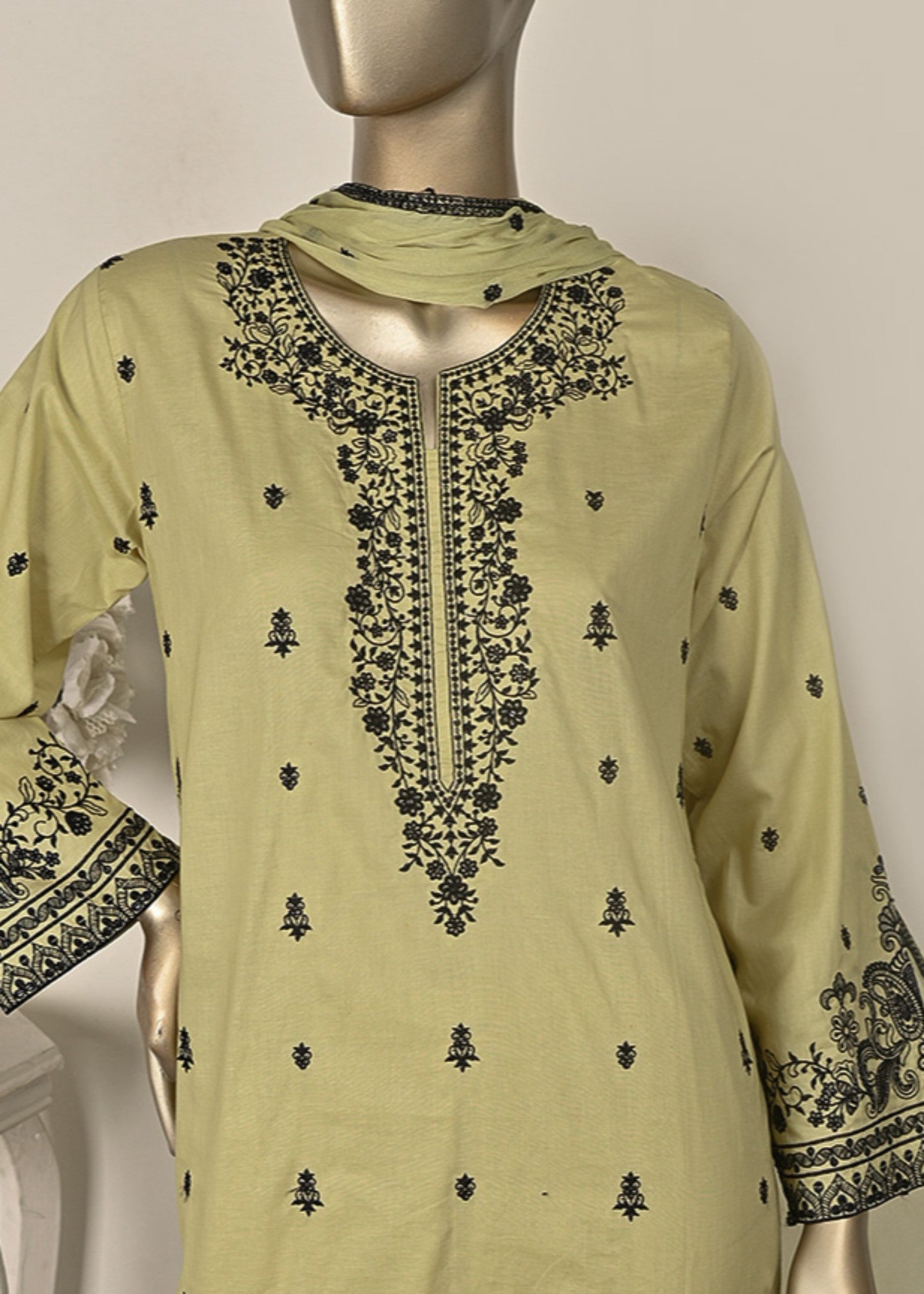 cotton Kurta Set in Spring bud