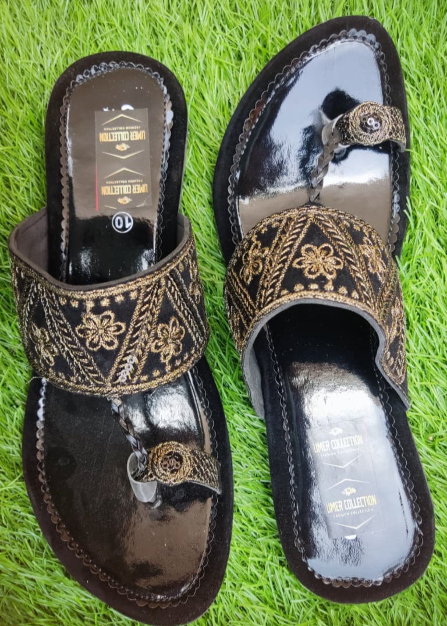 Kolapuri in Black by - High Quality Women Kolapuri AZC9589