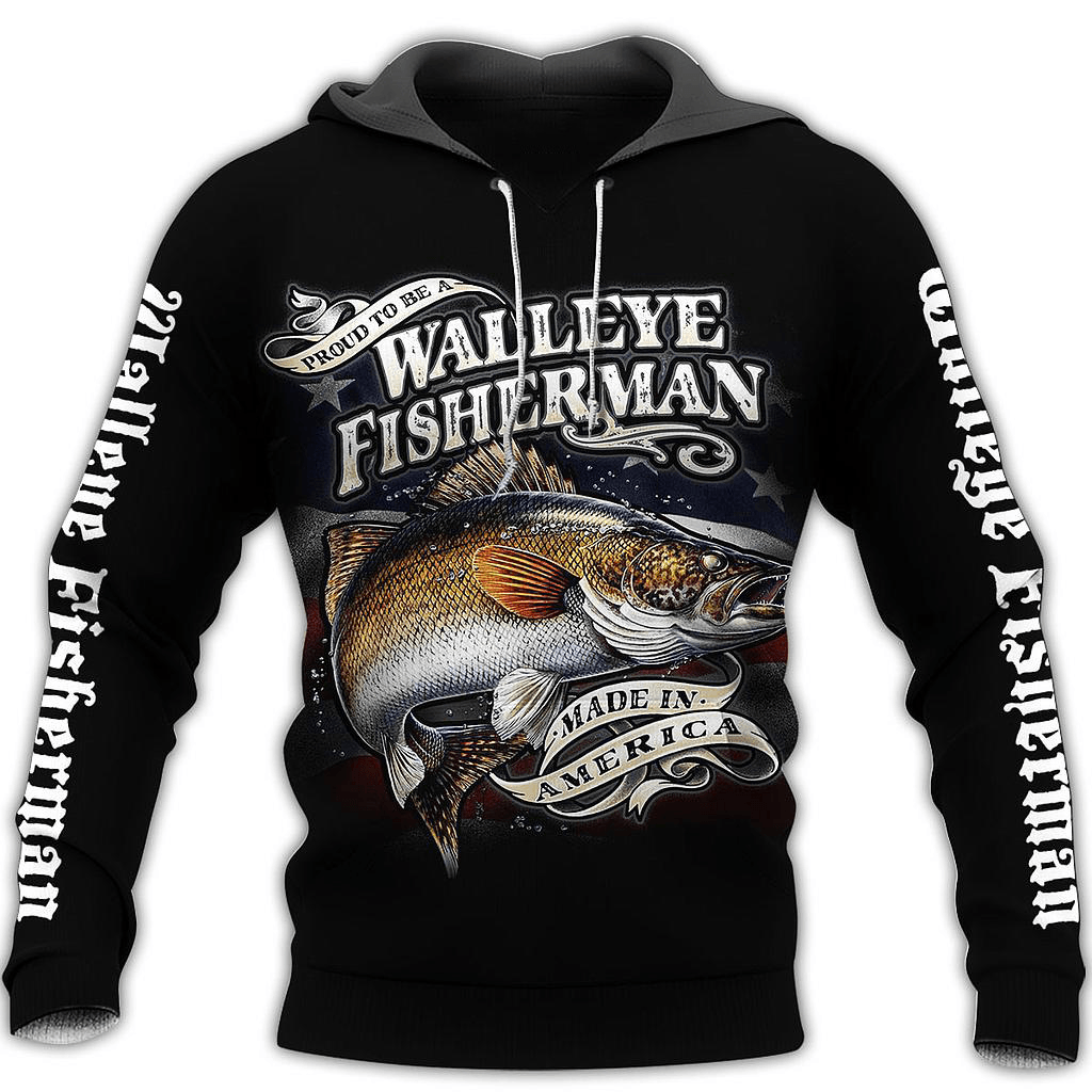 Fishing Enthusiasts Hoodie Digital Printing Outdoor Sports Loose Hoodie with Hood