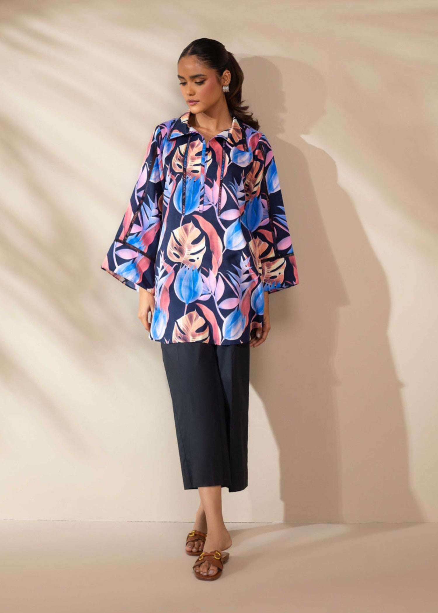polyester Kurti in Black