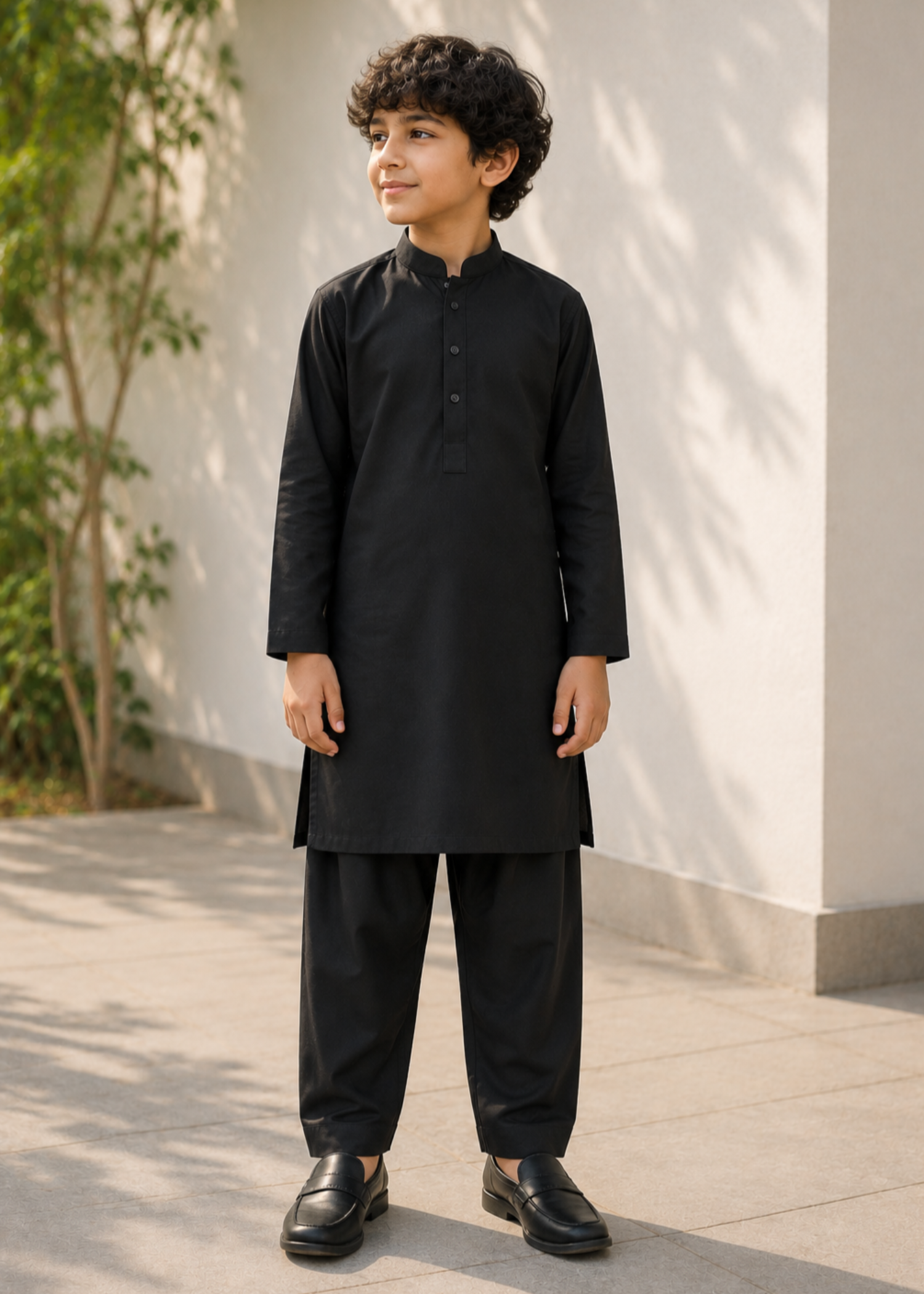 wash & wear Kurta Set in Pitch