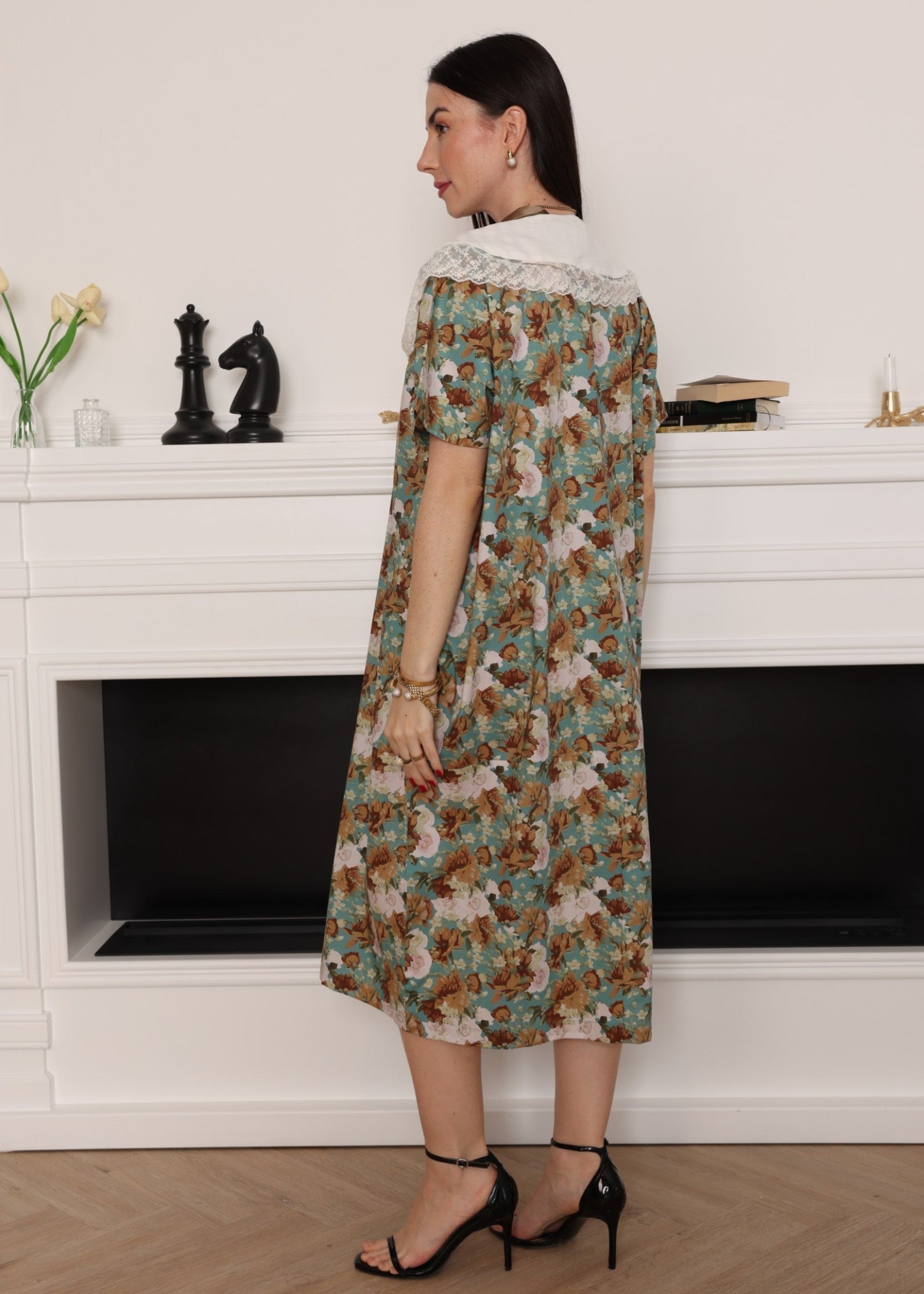 cotton Dress in Pastel green