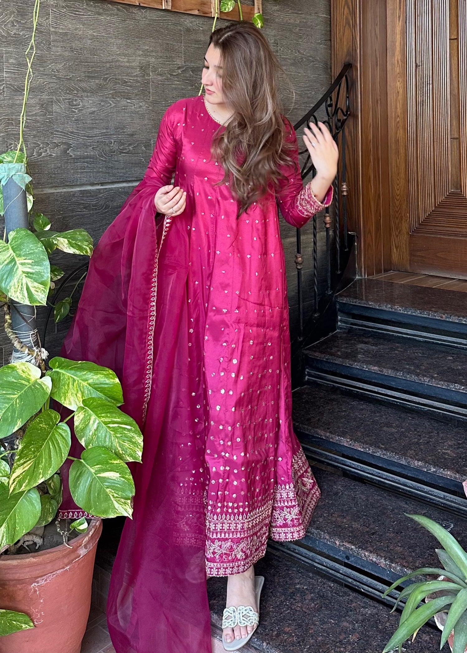 silk Maxi in Magenta