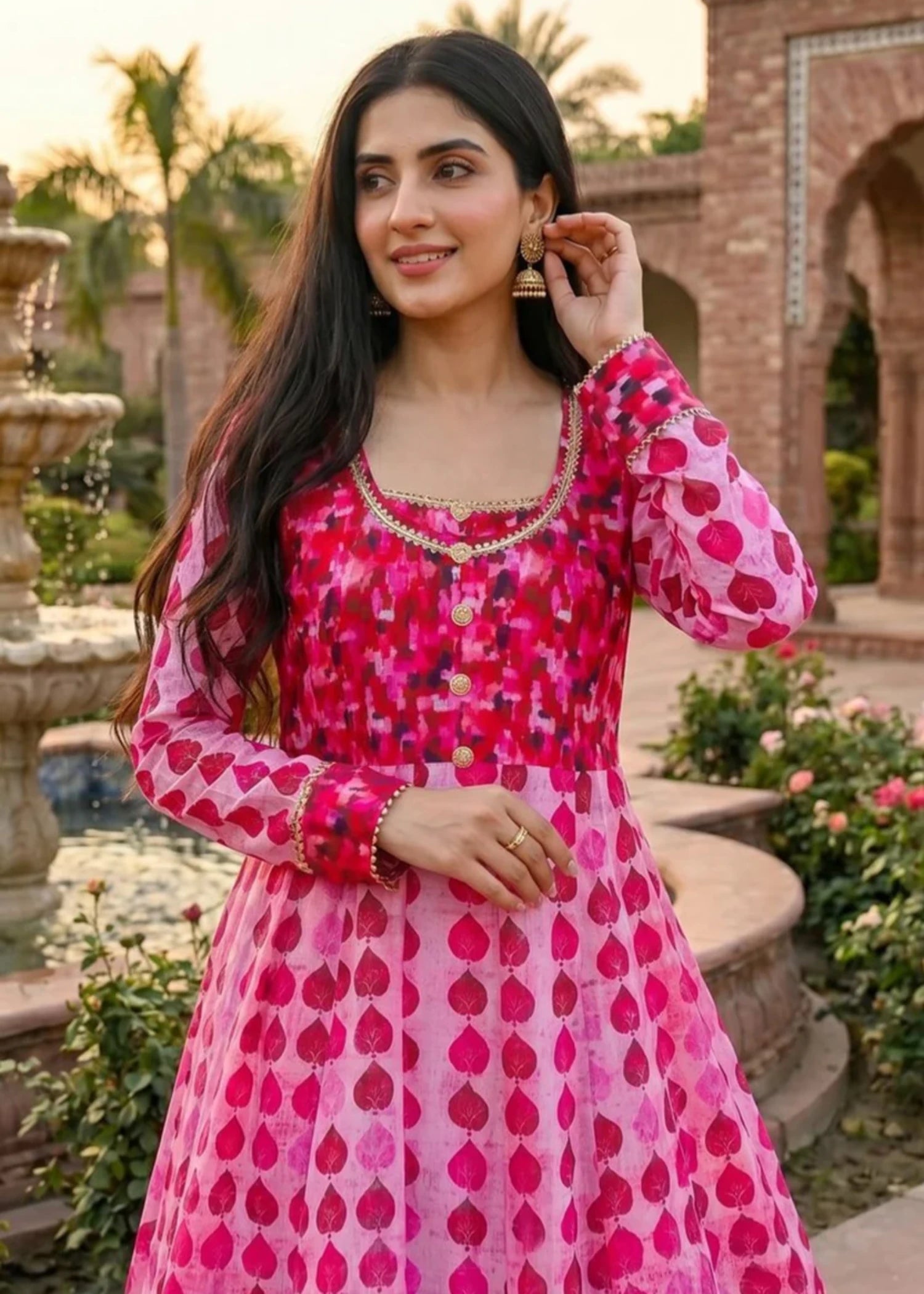lawn Maxi in Magenta