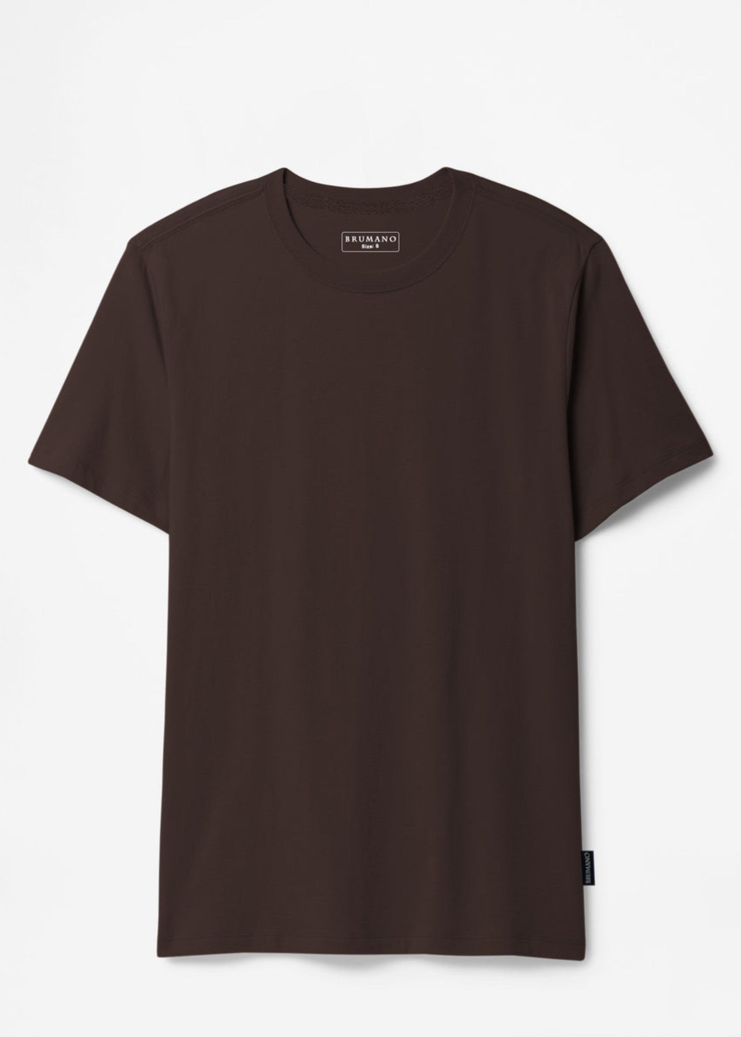cotton T Shirt in Dark brown