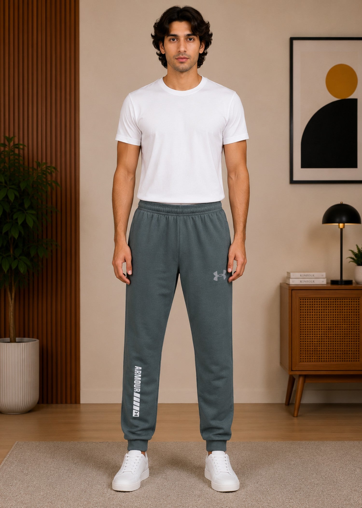 cotton Trousers in Grey