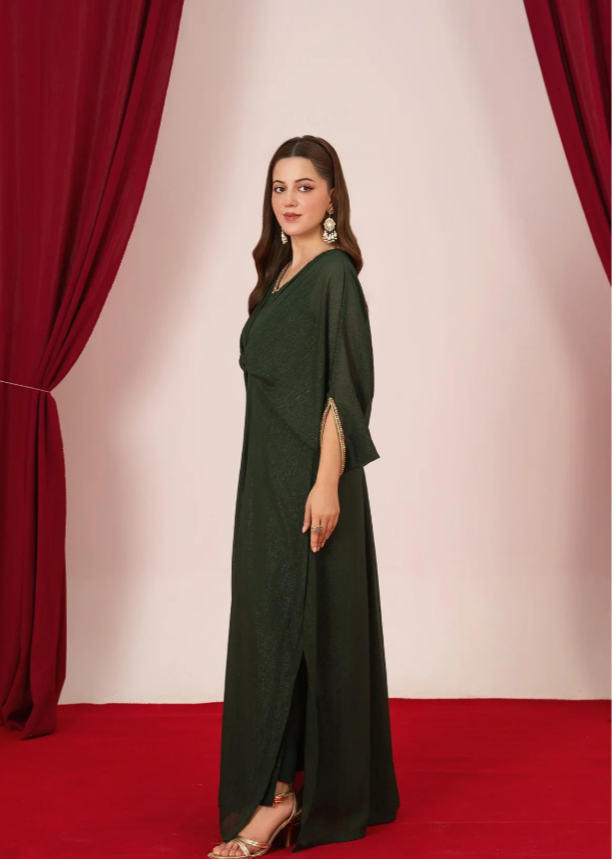 moonlight Kaftan in Hunter green