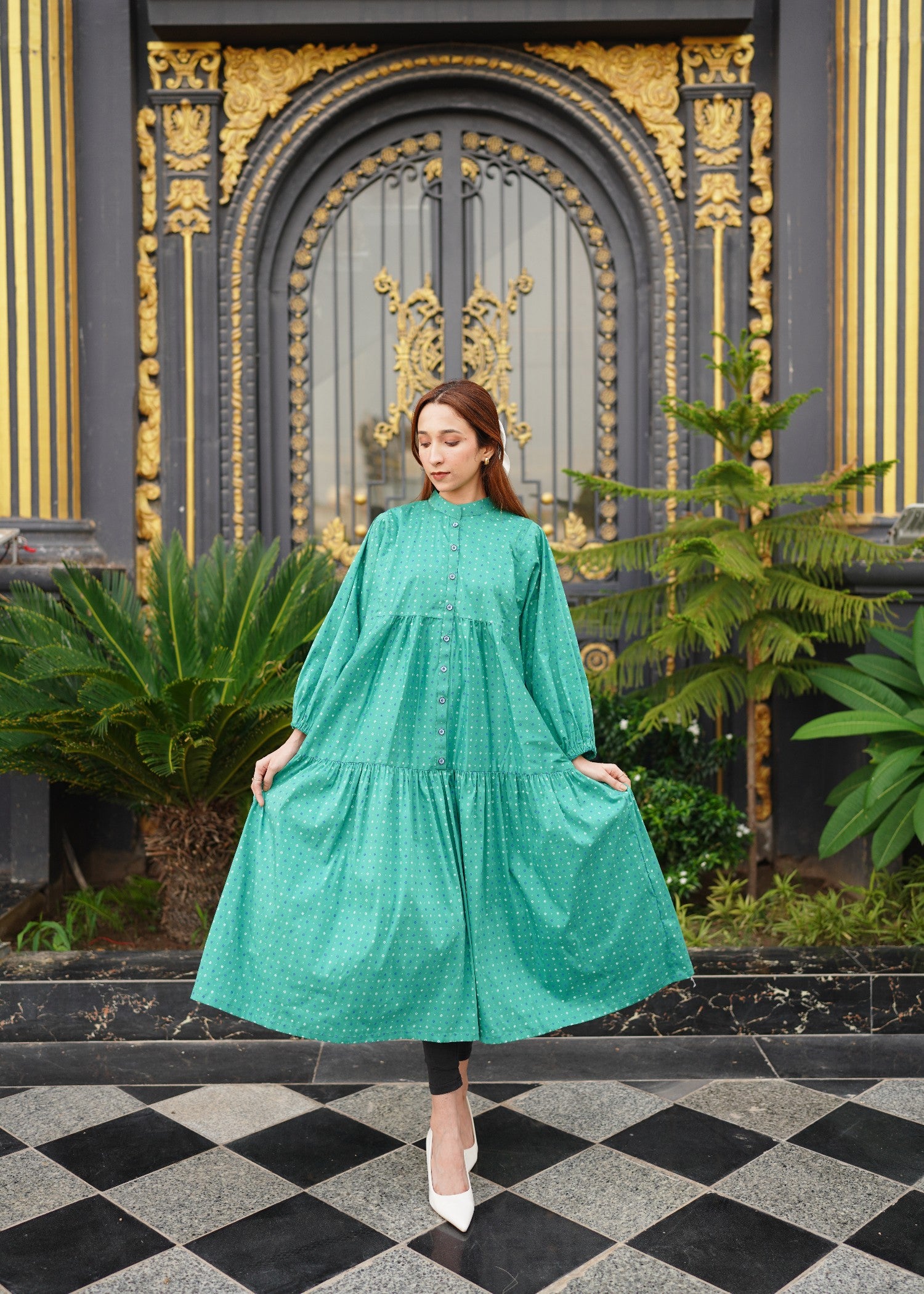 cotton Maxi in Turquoise