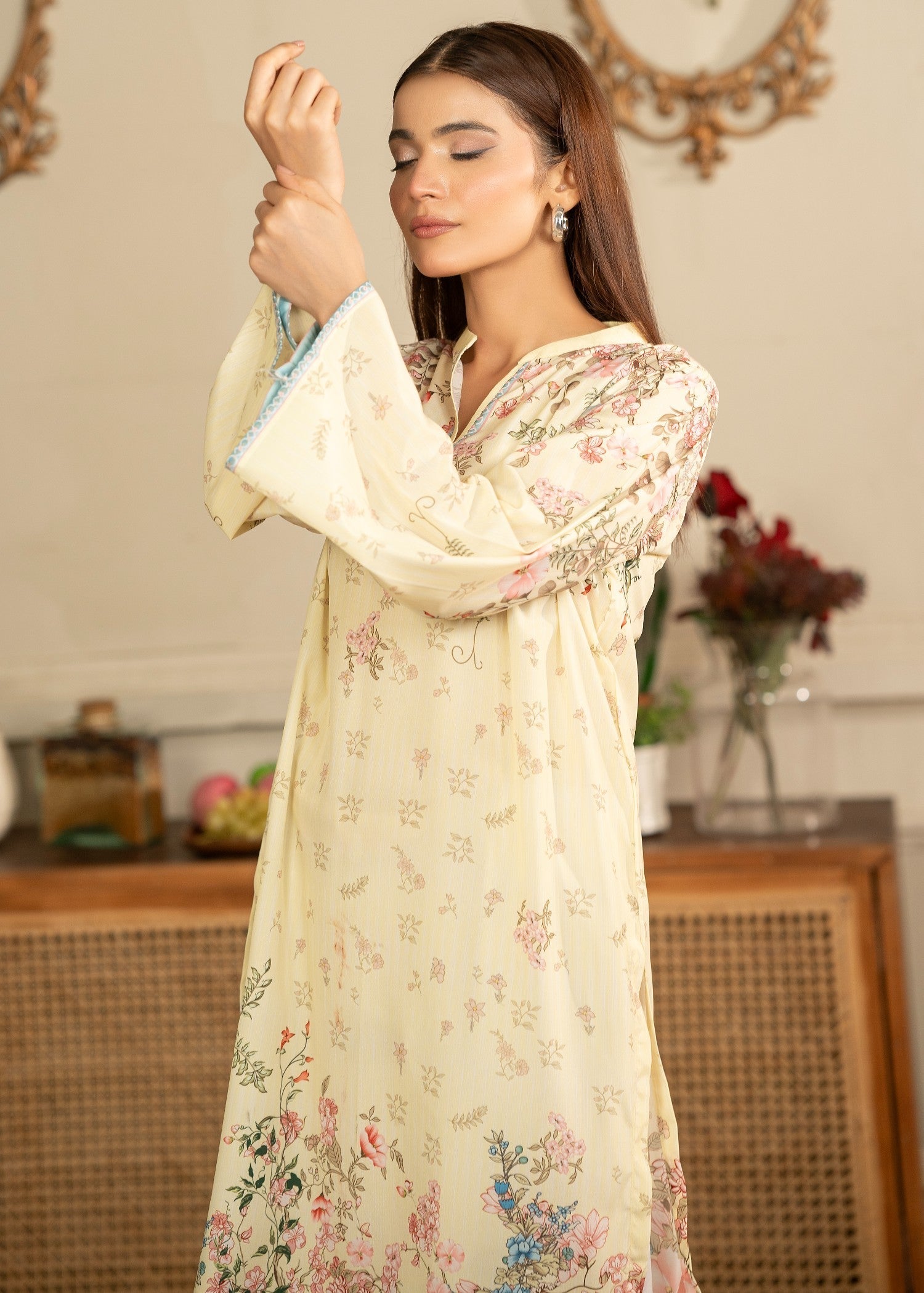 crepe Co Ord Sets in Light yellow