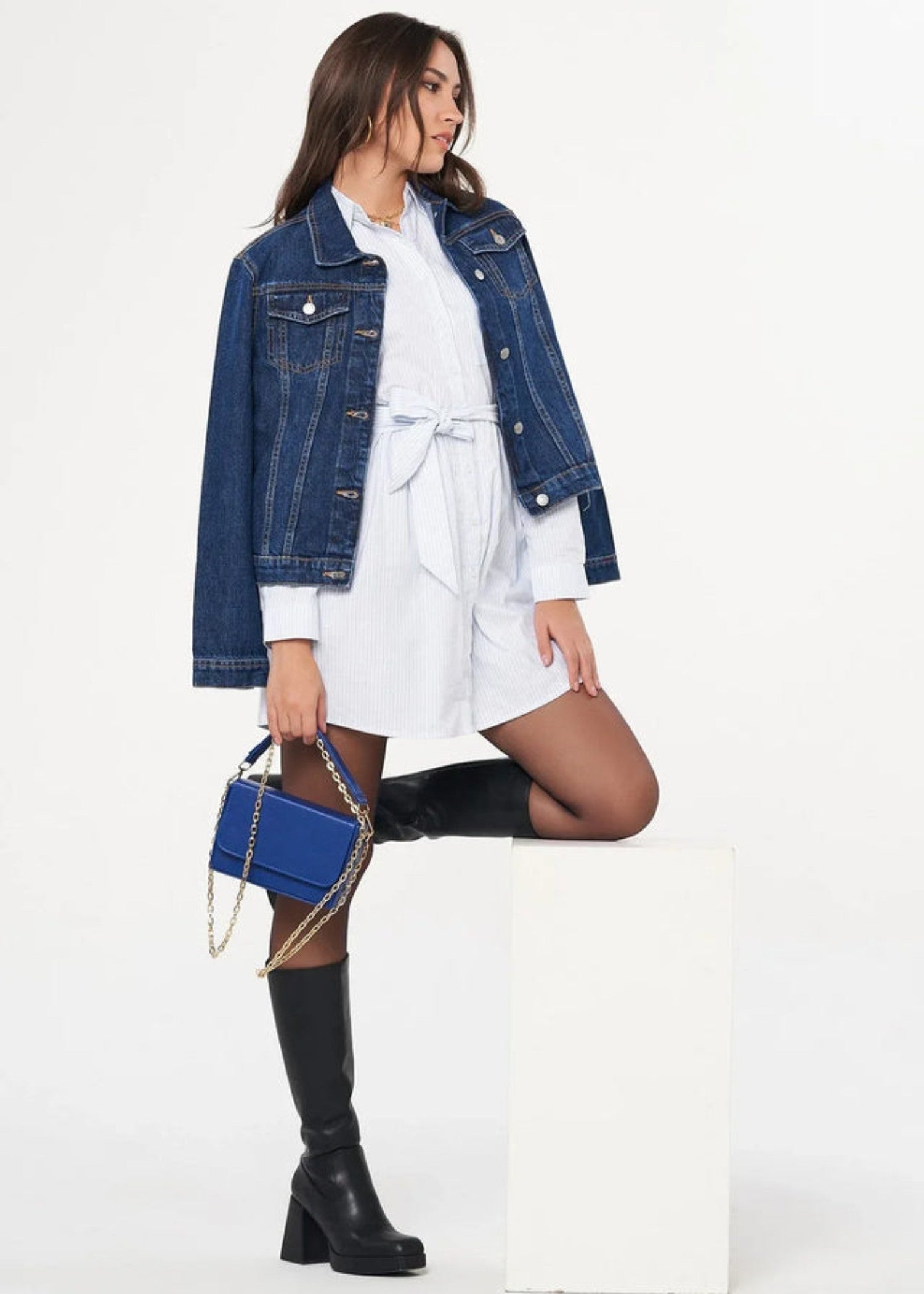 cotton Dress in Light blue
