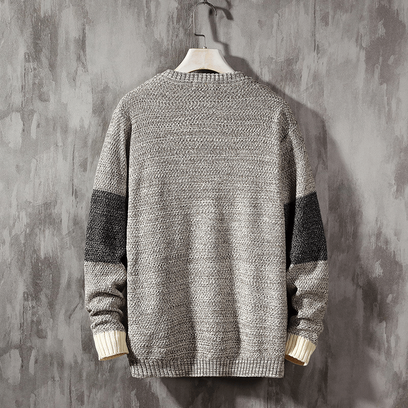 Casual All-Match Loose Color-Blocking plus Size Sweater