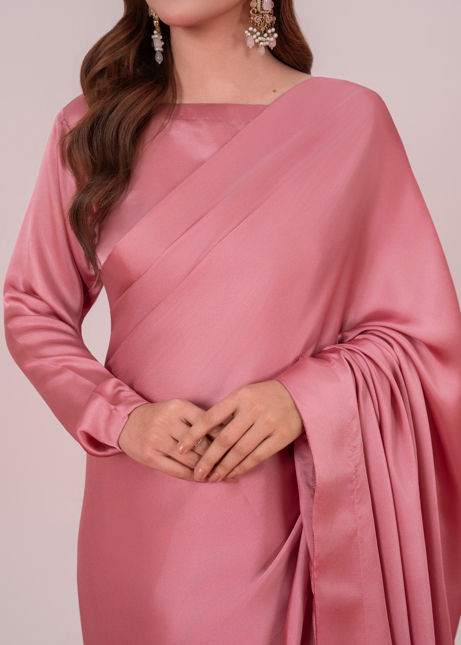 silk Saree in Pink