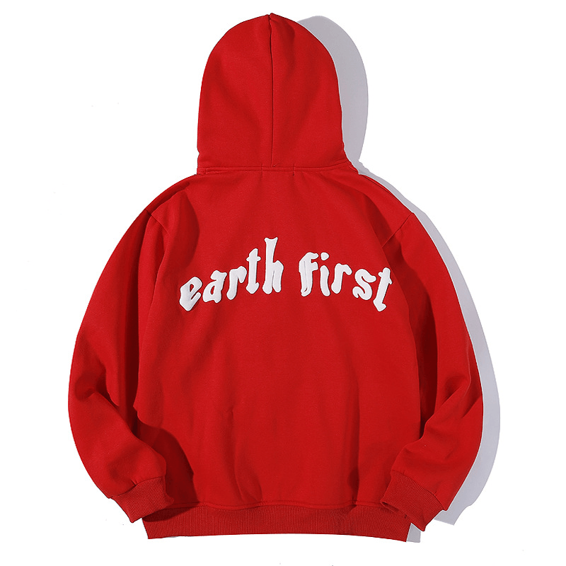 Three-Dimensional Hemp Leaf Smileycardigan Zipper Hooded Sweater